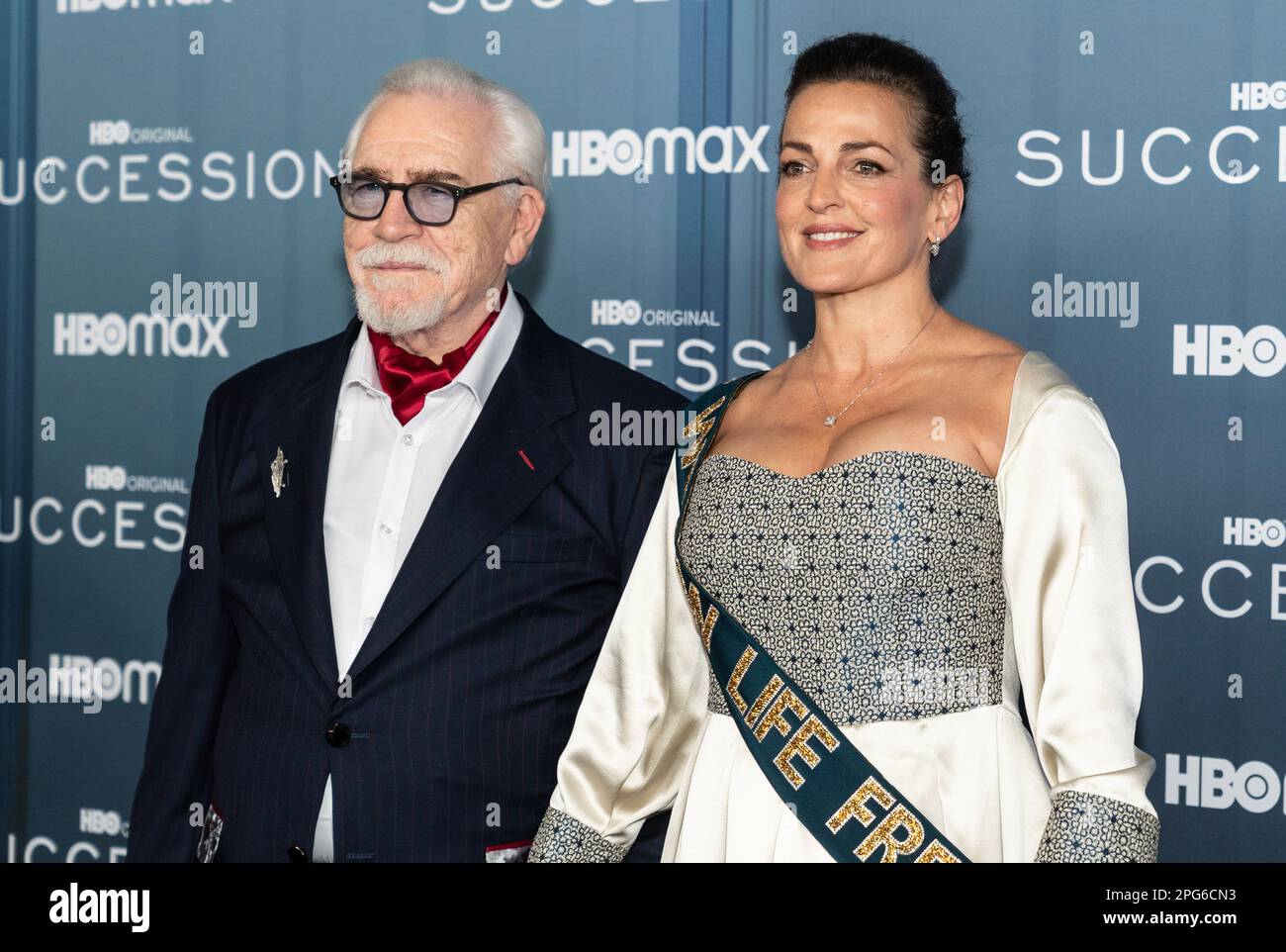 Brian Cox and Nicole Ansari-Cox attend HBO's "Succession" Season 4