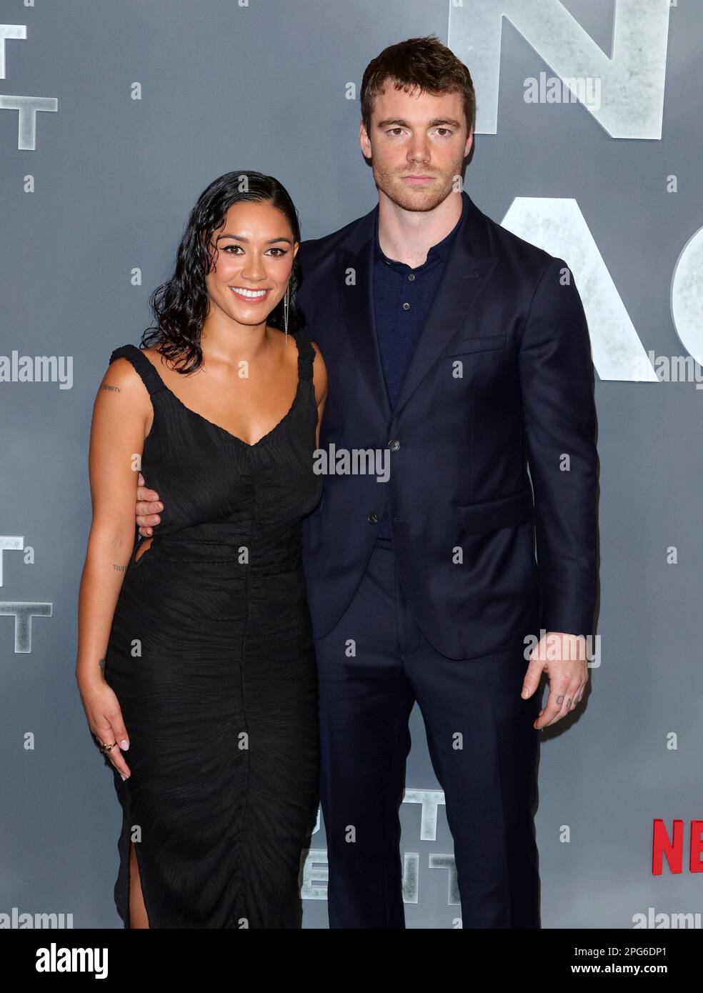 Hollywood, USA. 20th Mar, 2023. Luciane Buchanan, Gabriel Basso arrives at  The Night Agent Special Screening held at the Tudum Theater in Hollywood,  CA on Monday, March 20, 2023 . (Photo By