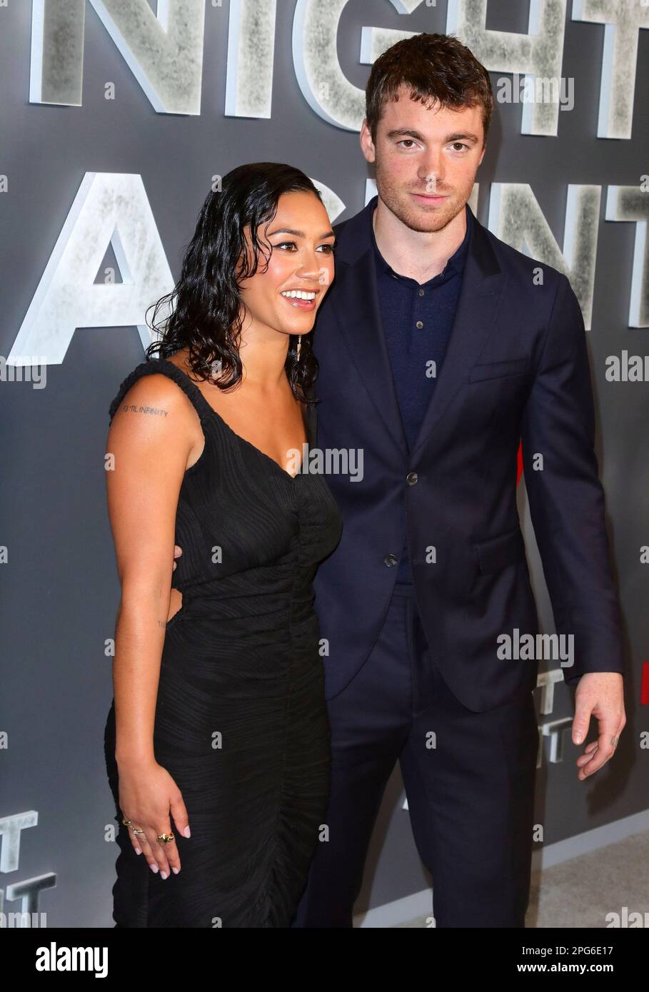 Hollywood, USA. 20th Mar, 2023. Luciane Buchanan, Gabriel Basso arrives at  The Night Agent Special Screening held at the Tudum Theater in Hollywood,  CA on Monday, March 20, 2023 . (Photo By