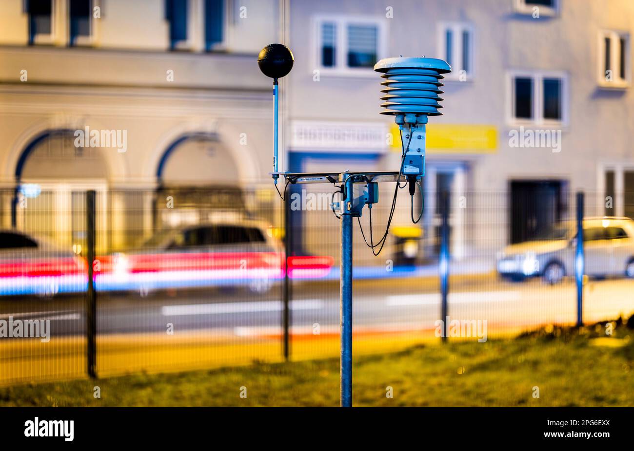 Hanover, Germany. 21st Mar, 2023. A measuring instrument of a city