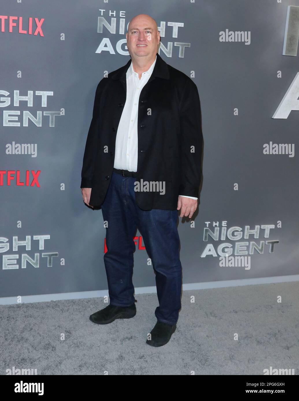 Hollywood, USA. 20th Mar, 2023. Shawn Ryan arrives at The Night Agent Special Screening held at the Tudum Theater in Hollywood, CA on Monday, March 20, 2023 . (Photo By Juan Pablo Rico/Sipa USA) Credit: Sipa USA/Alamy Live News Stock Photo