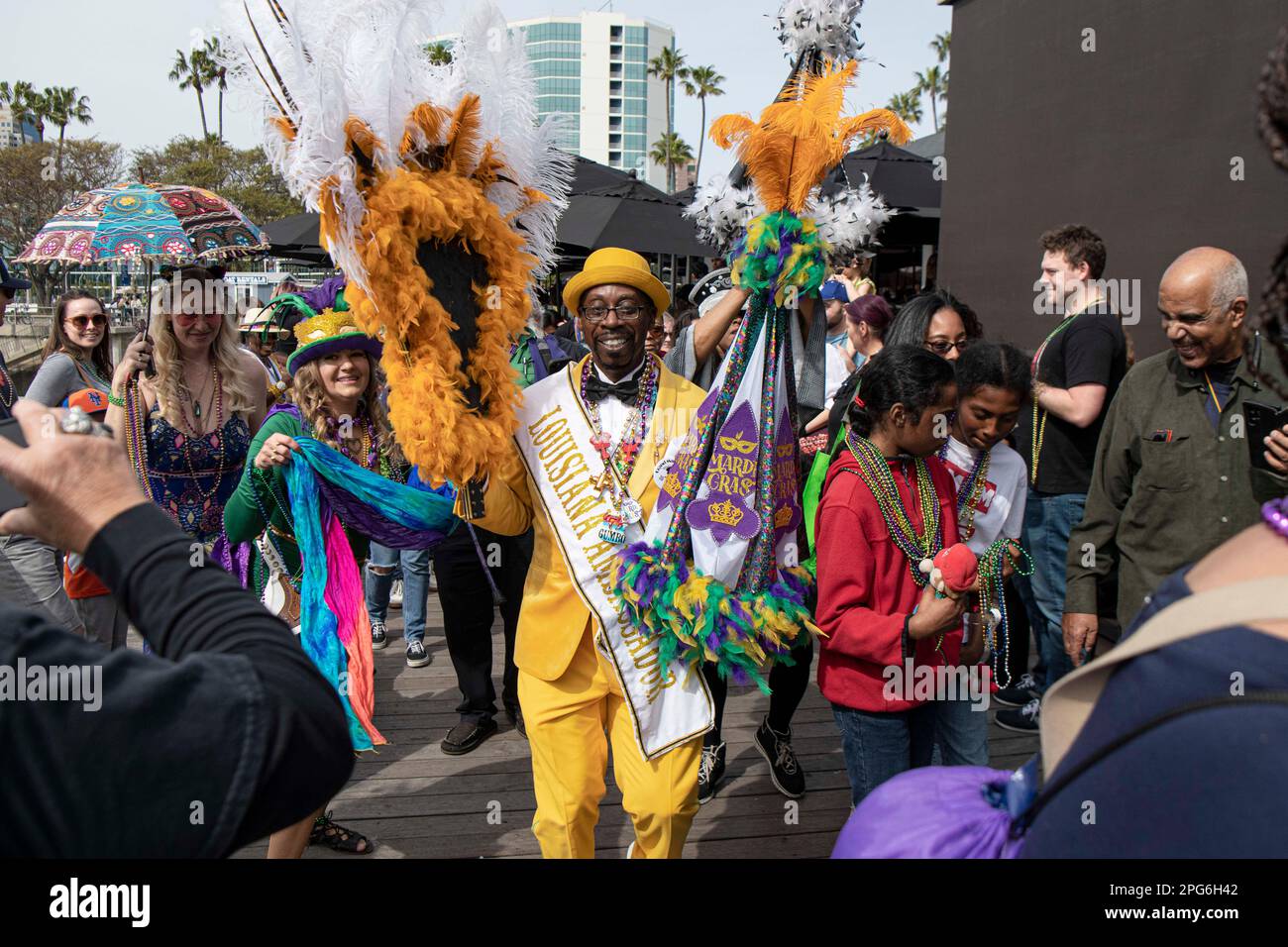 Long Beach, United States. 18th Mar, 2023. The Long Beach Mardi Gras
