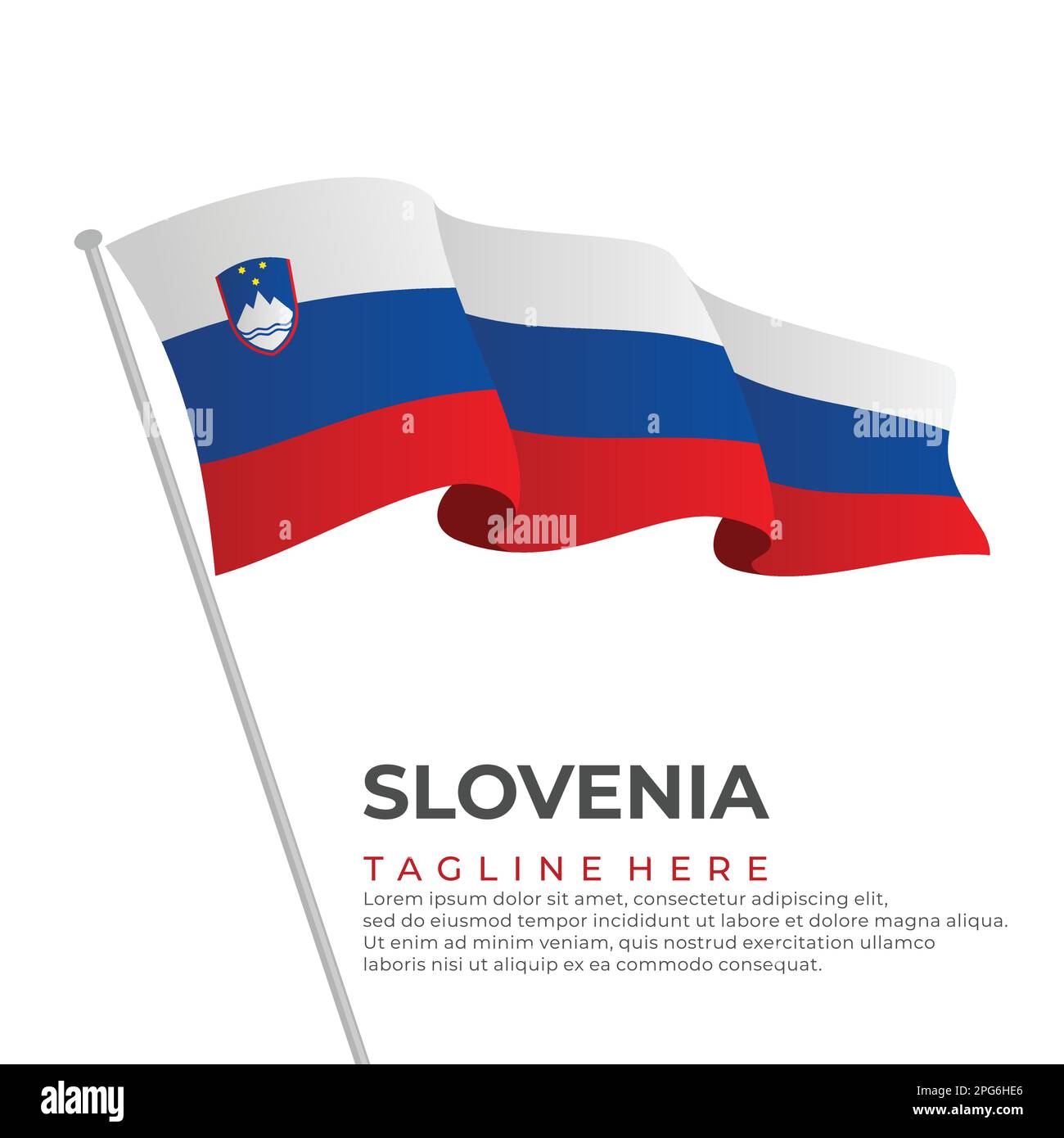 Template vector Slovenia flag modern design. Vector illustration Stock Vector