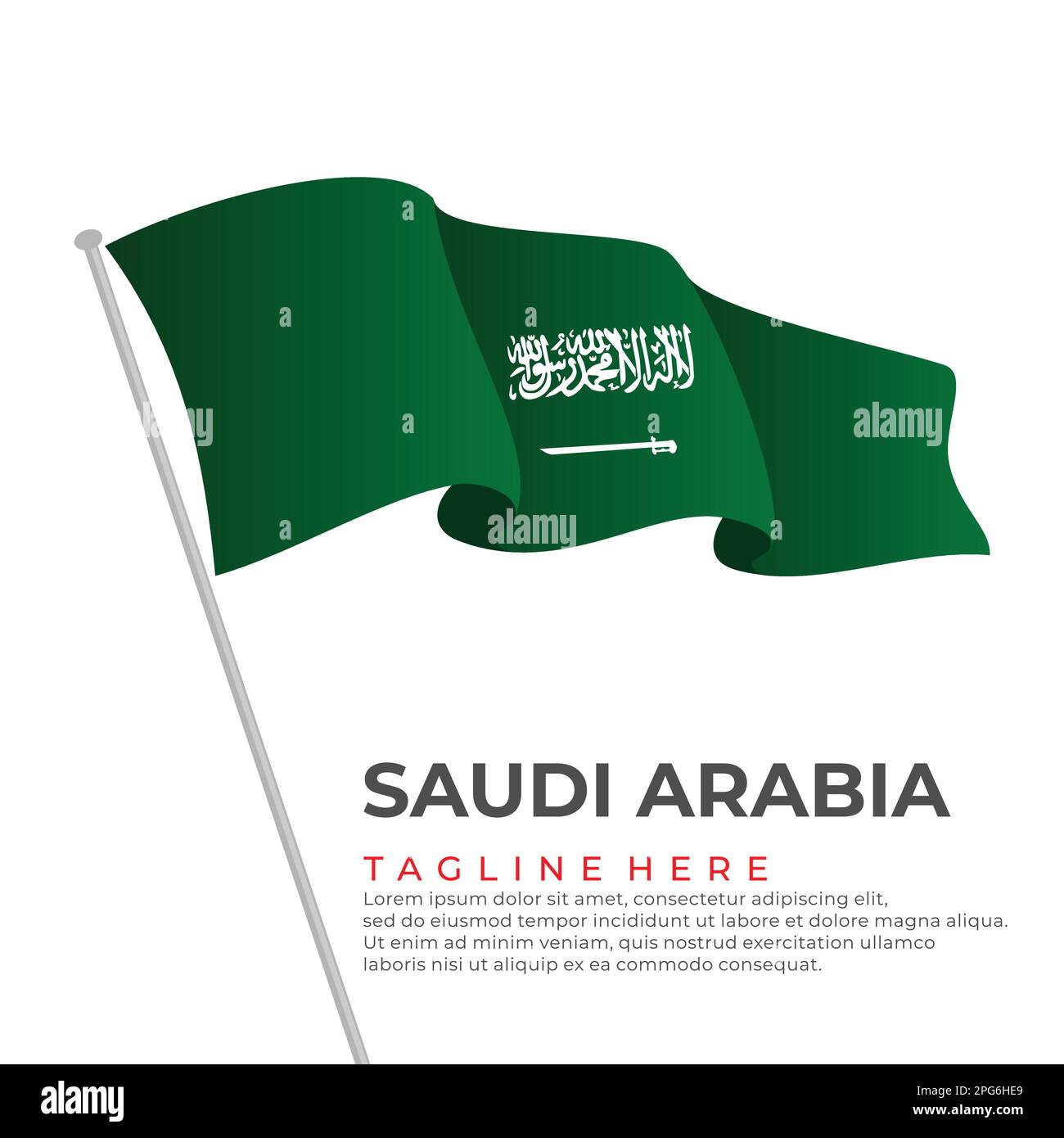 Template vector Saudi Arabia flag modern design. Vector illustration Stock Vector
