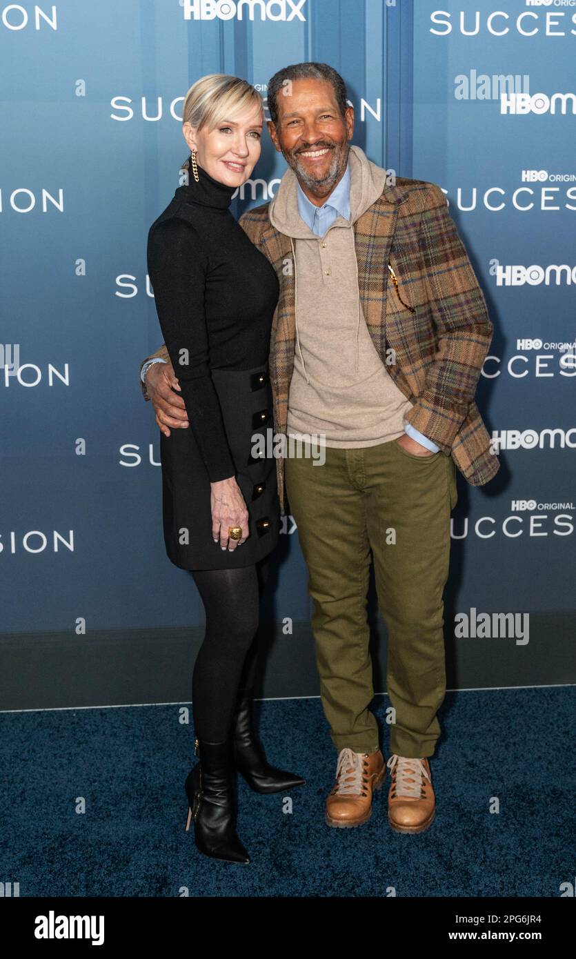 Hilary Quinlan and Bryant Gumbel attend HBO's "Succession" Season 4