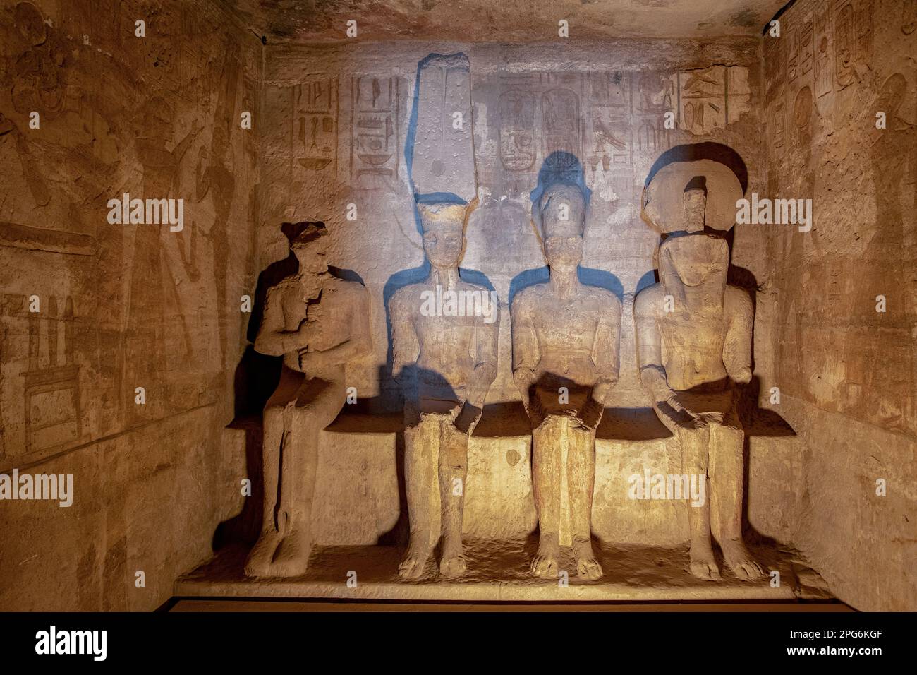 Inner Sanctuary of Main Temple of Abu Simbel, Egypt Stock Photo - Alamy