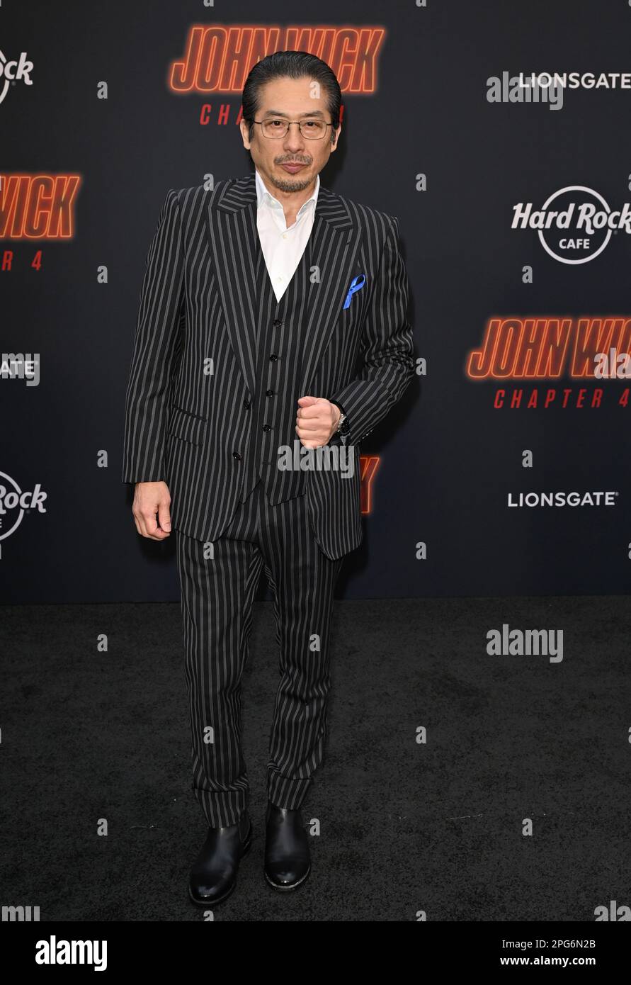 Los Angeles, USA. 20th Mar, 2023. Hiroyuki Sanada at the premiere for 'John Wick: Chapter 4' at the TCL Chinese Theatre, Hollywood. Picture Credit: Paul Smith/Alamy Live News Stock Photo