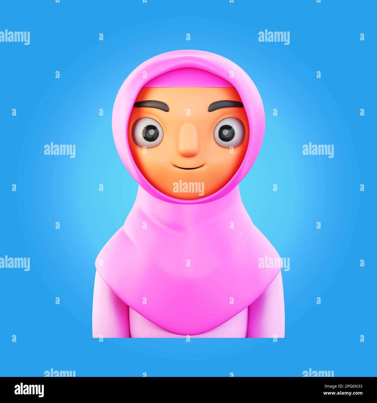 3d rendering muslim woman ramadan icon Stock Photo