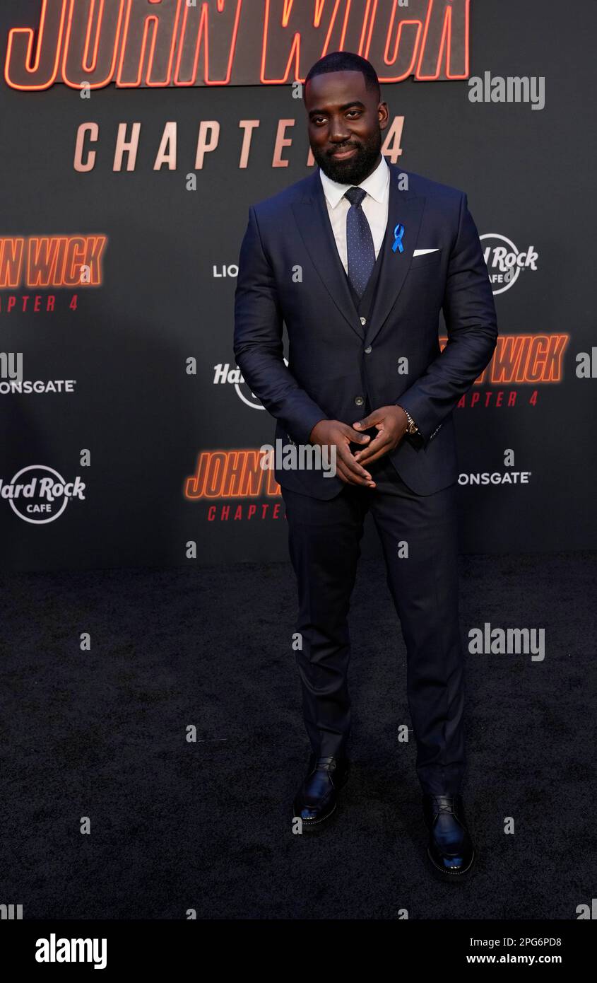 Shamier Anderson poses at the premiere of the film 