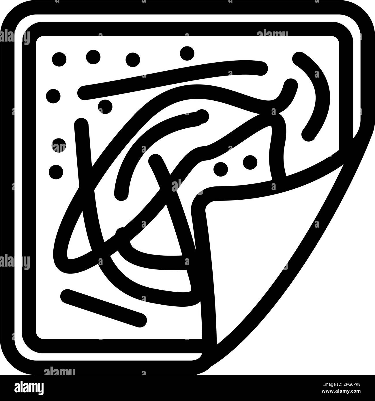rug bathroom interior line icon vector illustration Stock Vector Image ...