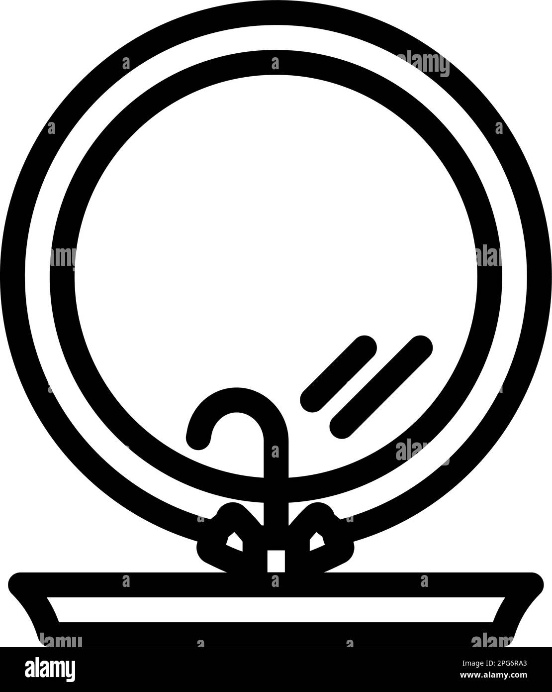 mirror bathroom interior line icon vector illustration Stock Vector ...