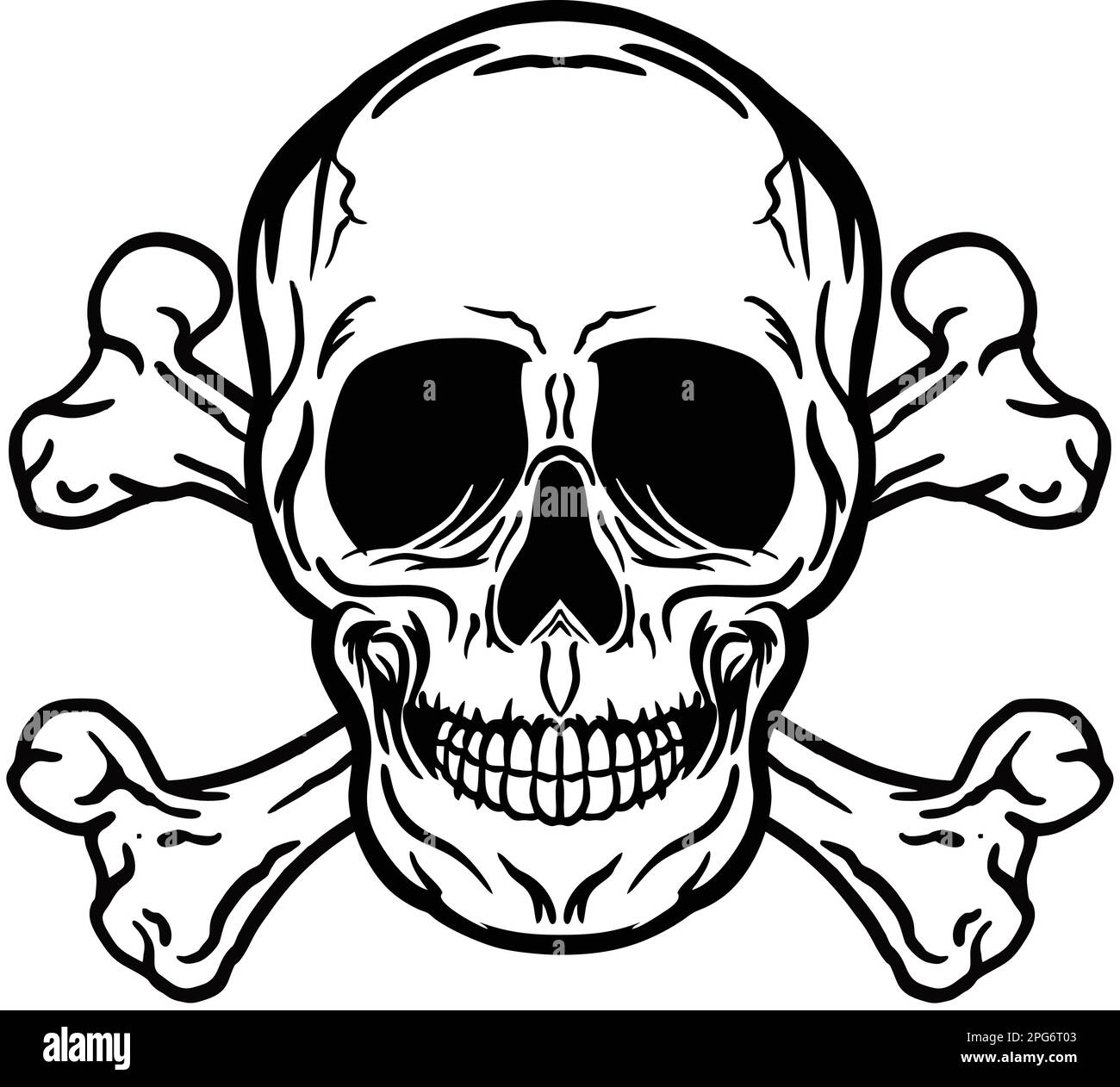 Human skull isolated on white background Stock Vector Image & Art - Alamy