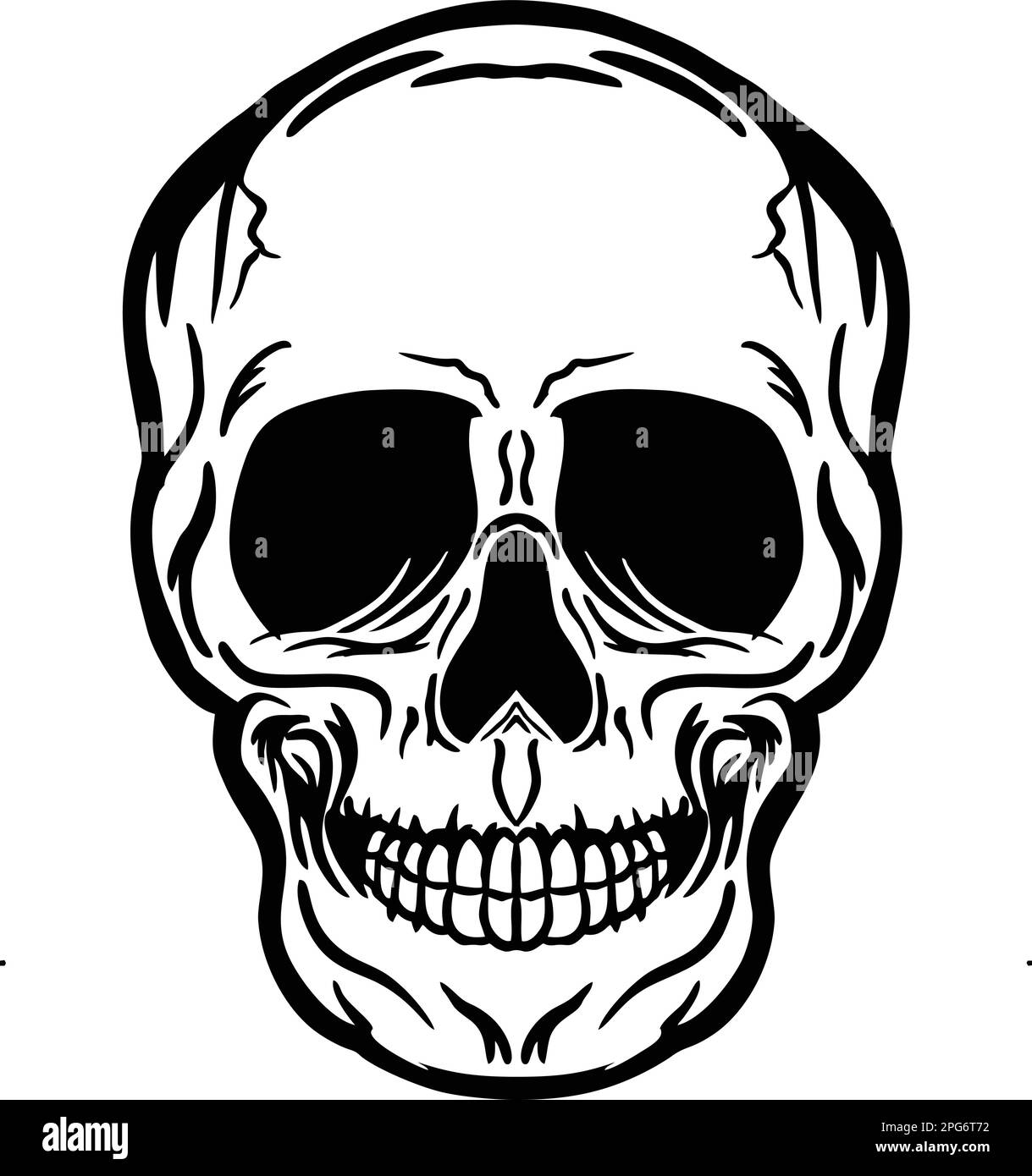 Human skull isolated on white background Stock Vector Image & Art - Alamy