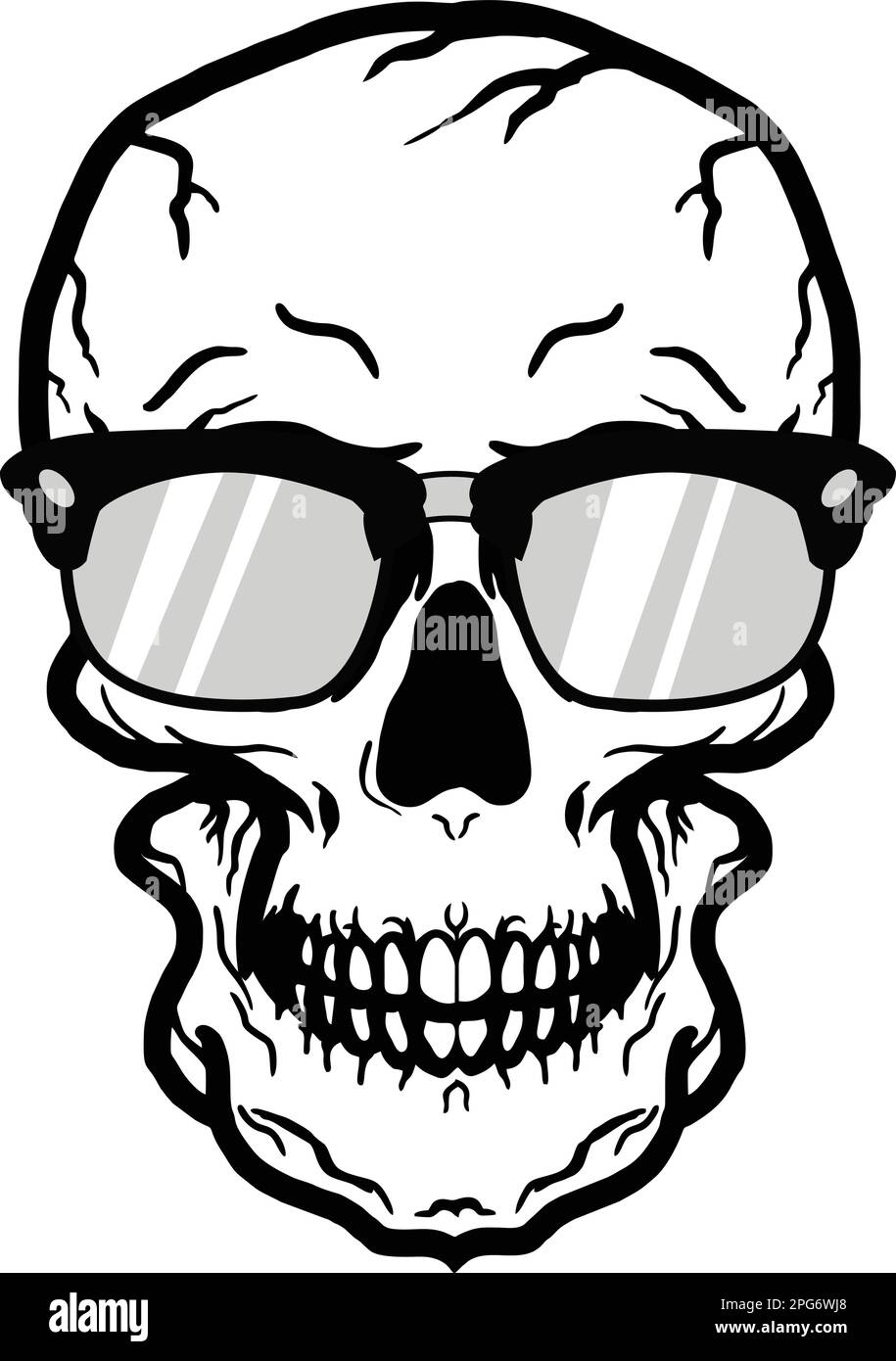 Human skull isolated on white background Stock Vector Image & Art - Alamy