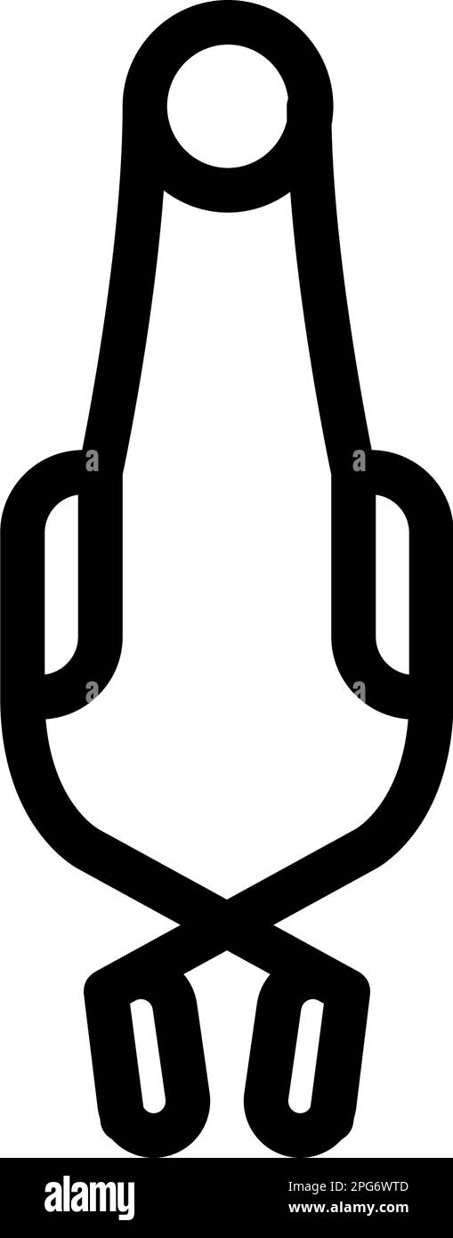 test tube holder chemical glassware lab line icon vector illustration