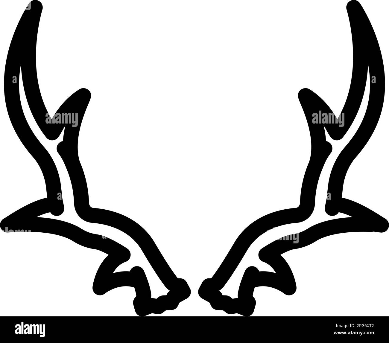 deer horn animal line icon vector illustration Stock Vector Image & Art ...