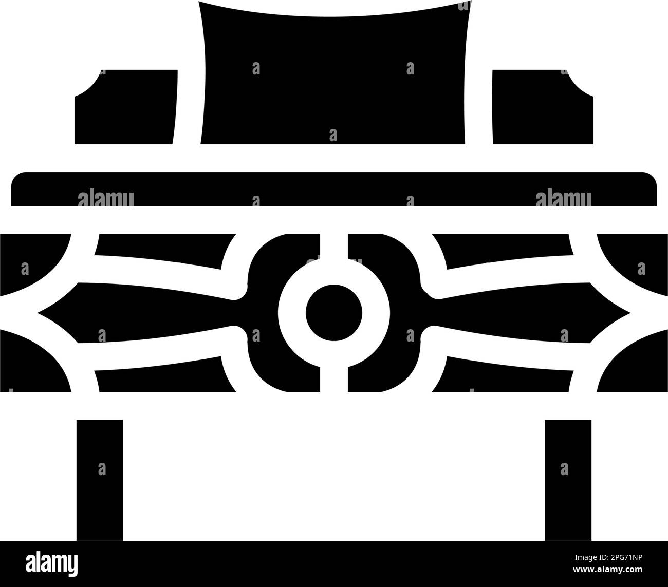 bed bedroom interior glyph icon vector illustration Stock Vector Image ...