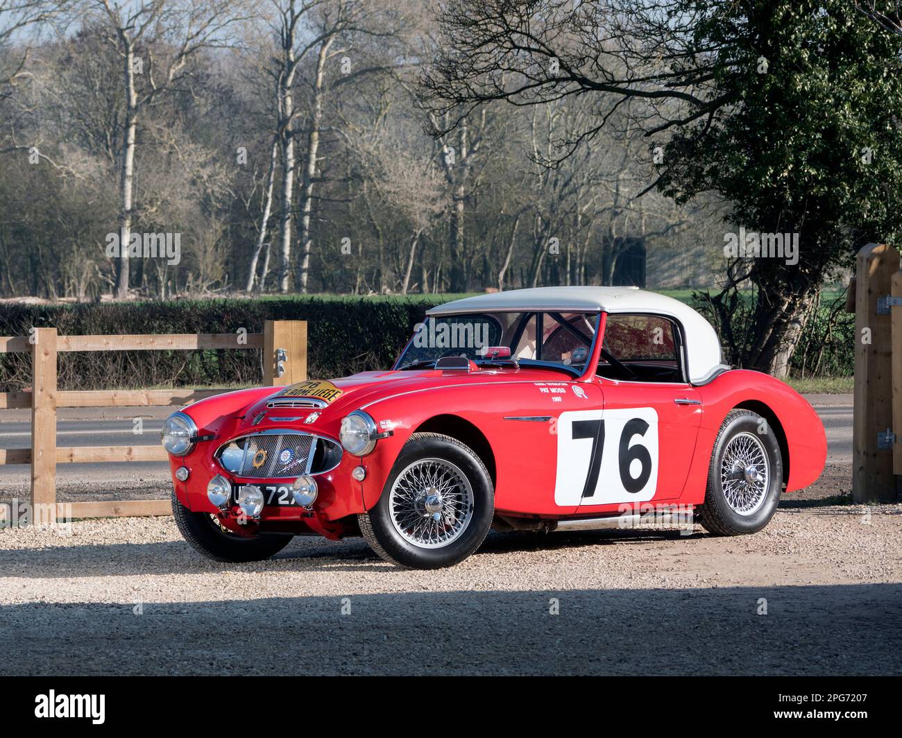 1960 Austin Healey MK1 3000 Works Rally car (Pat Moss, Ann Wisdom) Stock Photo