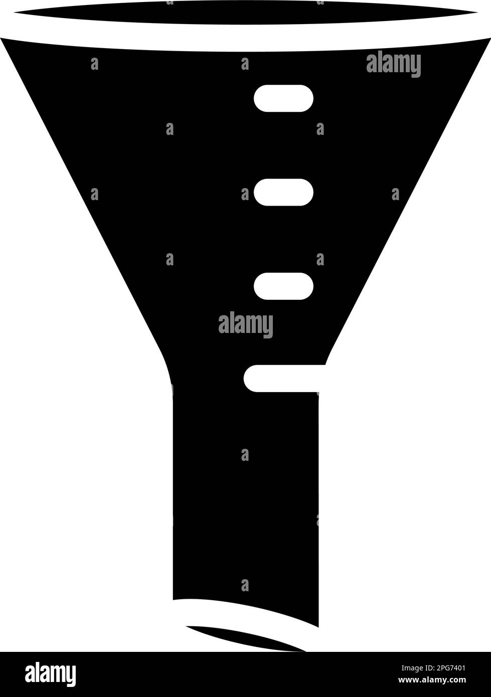 funnel chemical glassware lab glyph icon vector illustration Stock ...