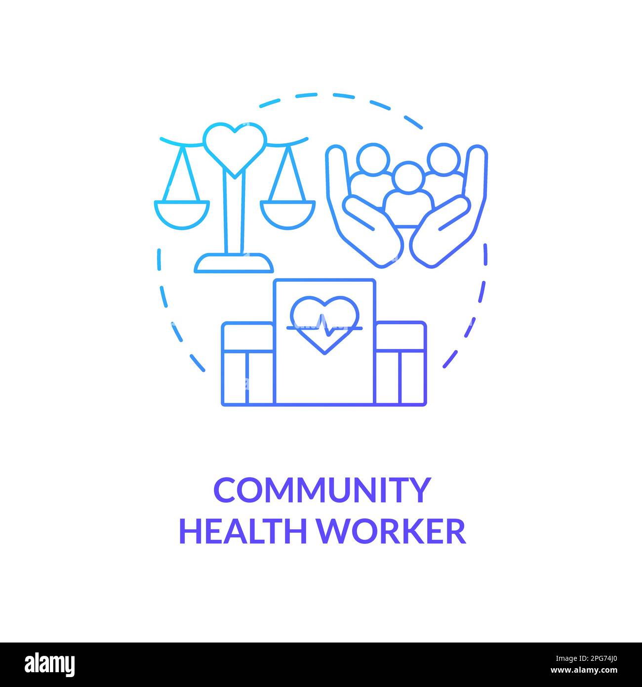 Community Health Worker Blue Gradient Concept Icon Stock Vector Image community-health-worker-blue-gradient-concept-icon-stock-vector-image