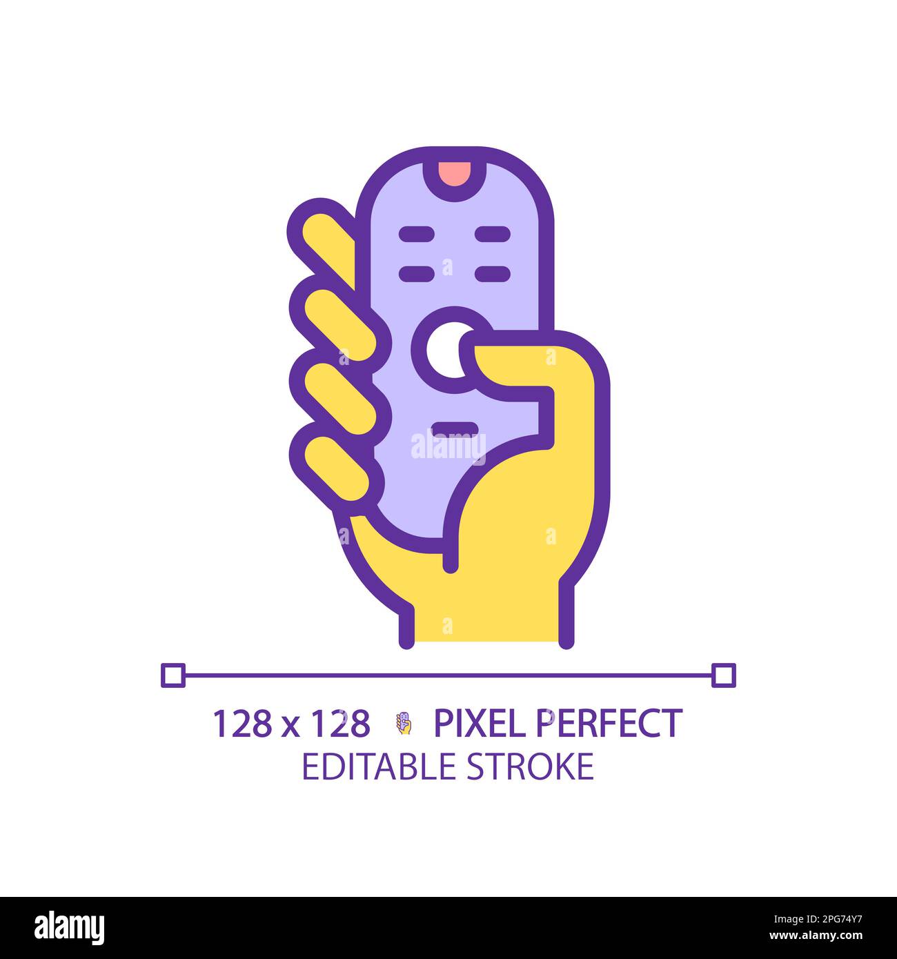 Hand holding tv control isolated Stock Vector Images - Alamy