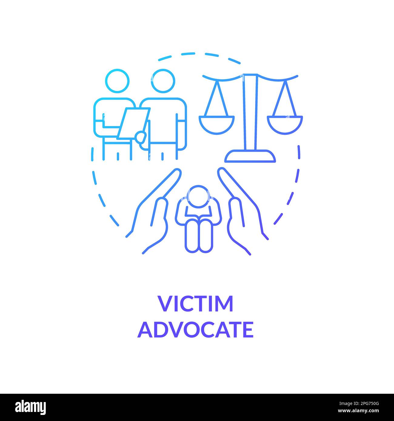 Victim advocate blue gradient concept icon Stock Vector Image & Art Alamy