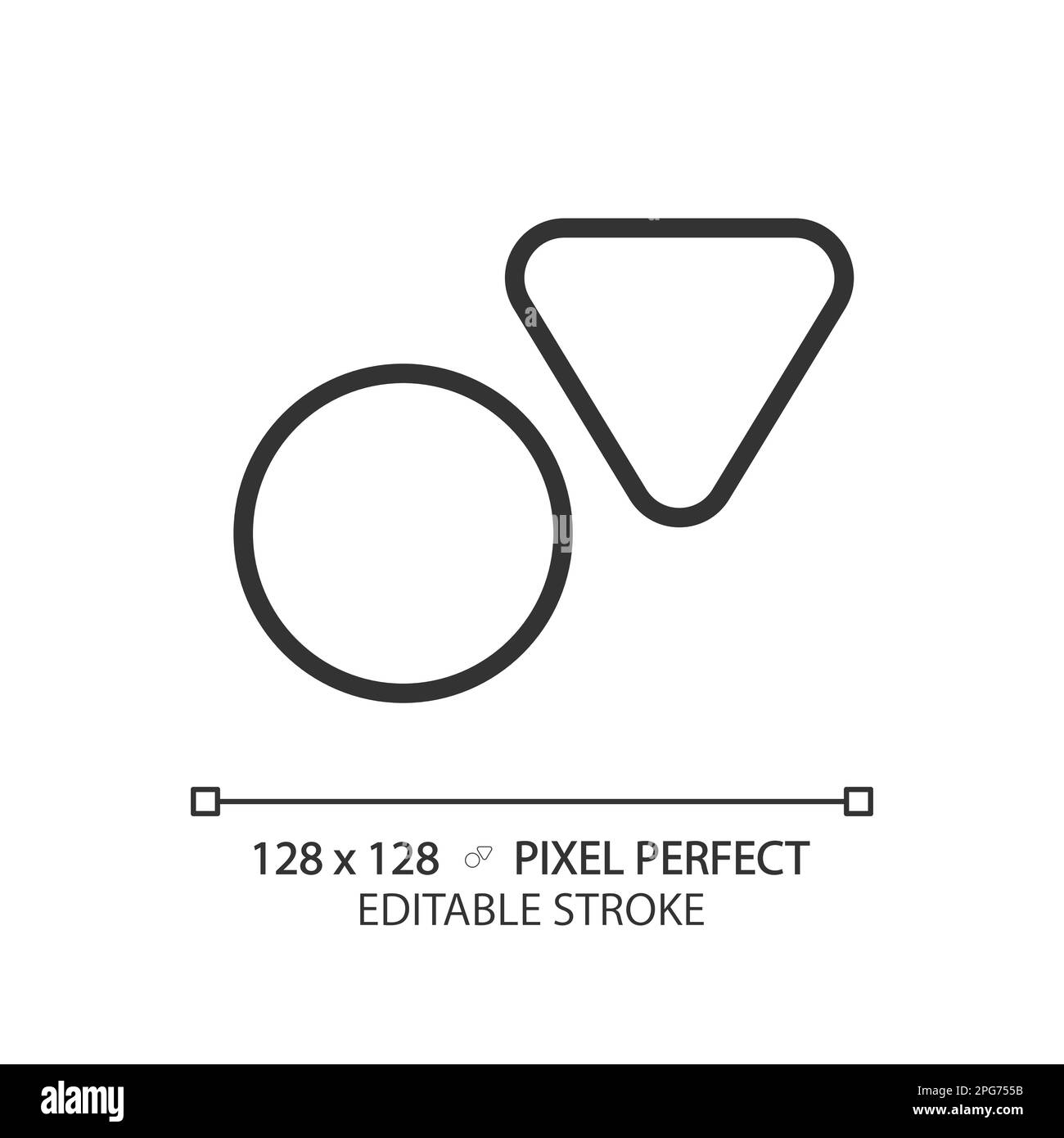 Public toilets pixel perfect linear icon Stock Vector