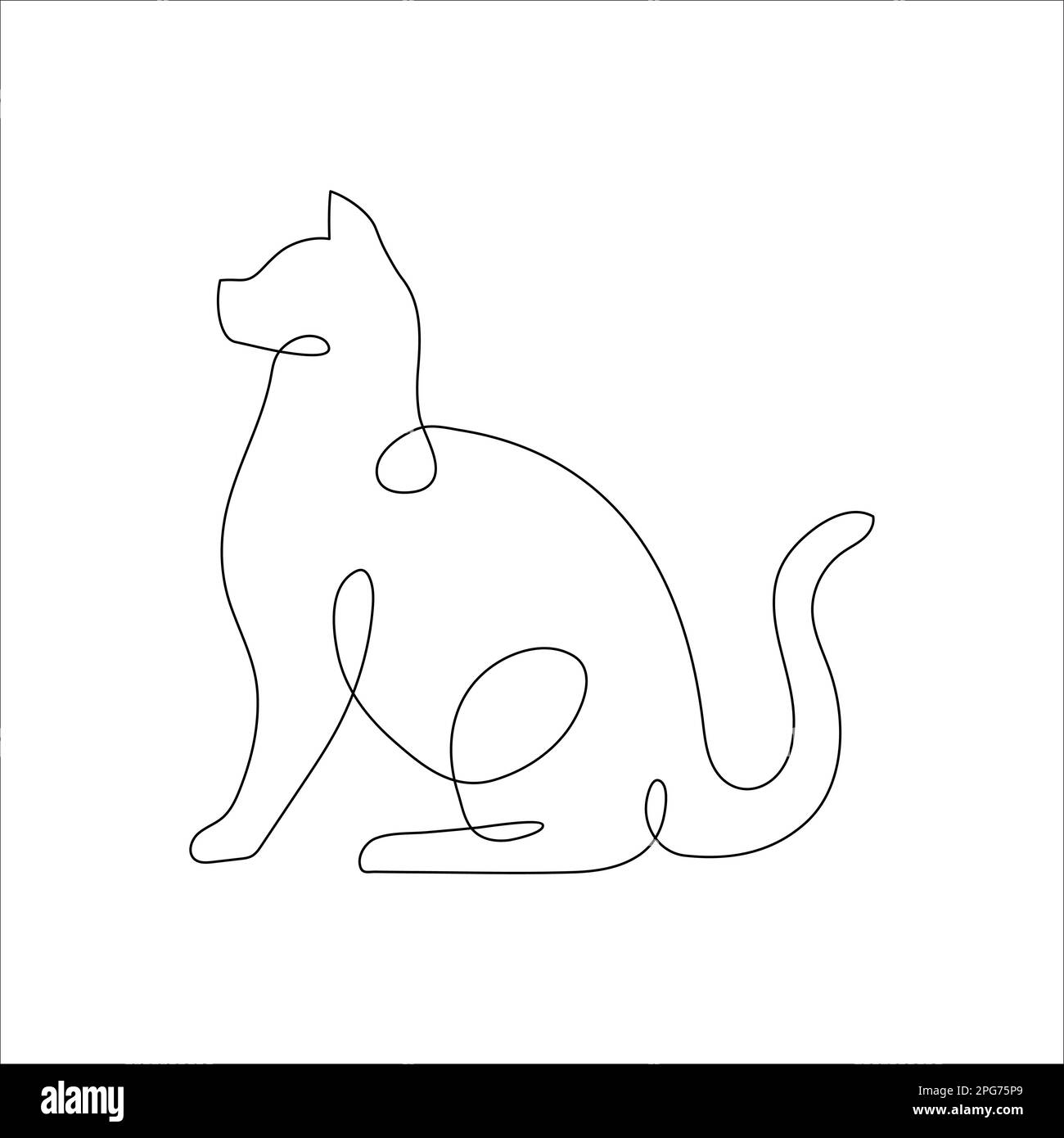 abstract cat vector icon illustration design template