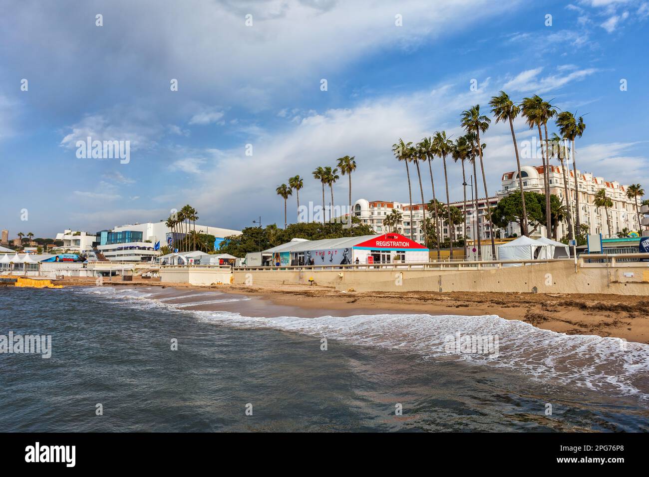 Cannes city skyline from the sea in France Stock Photo Alamy