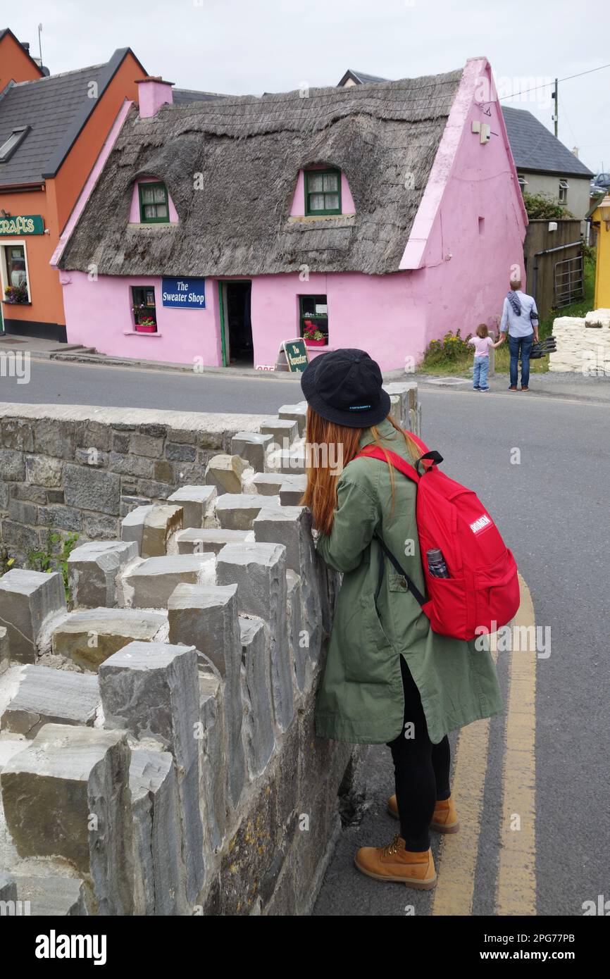 charming cottages in picturesque Doolin, County Clare Ireland Stock Photo