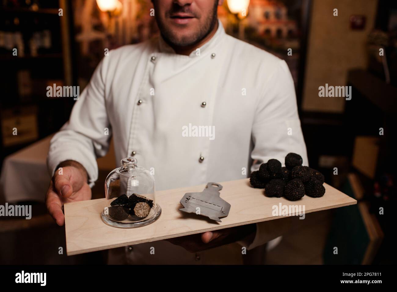 restaurant chef delicacy. truffle food mushroom Stock Photo Alamy