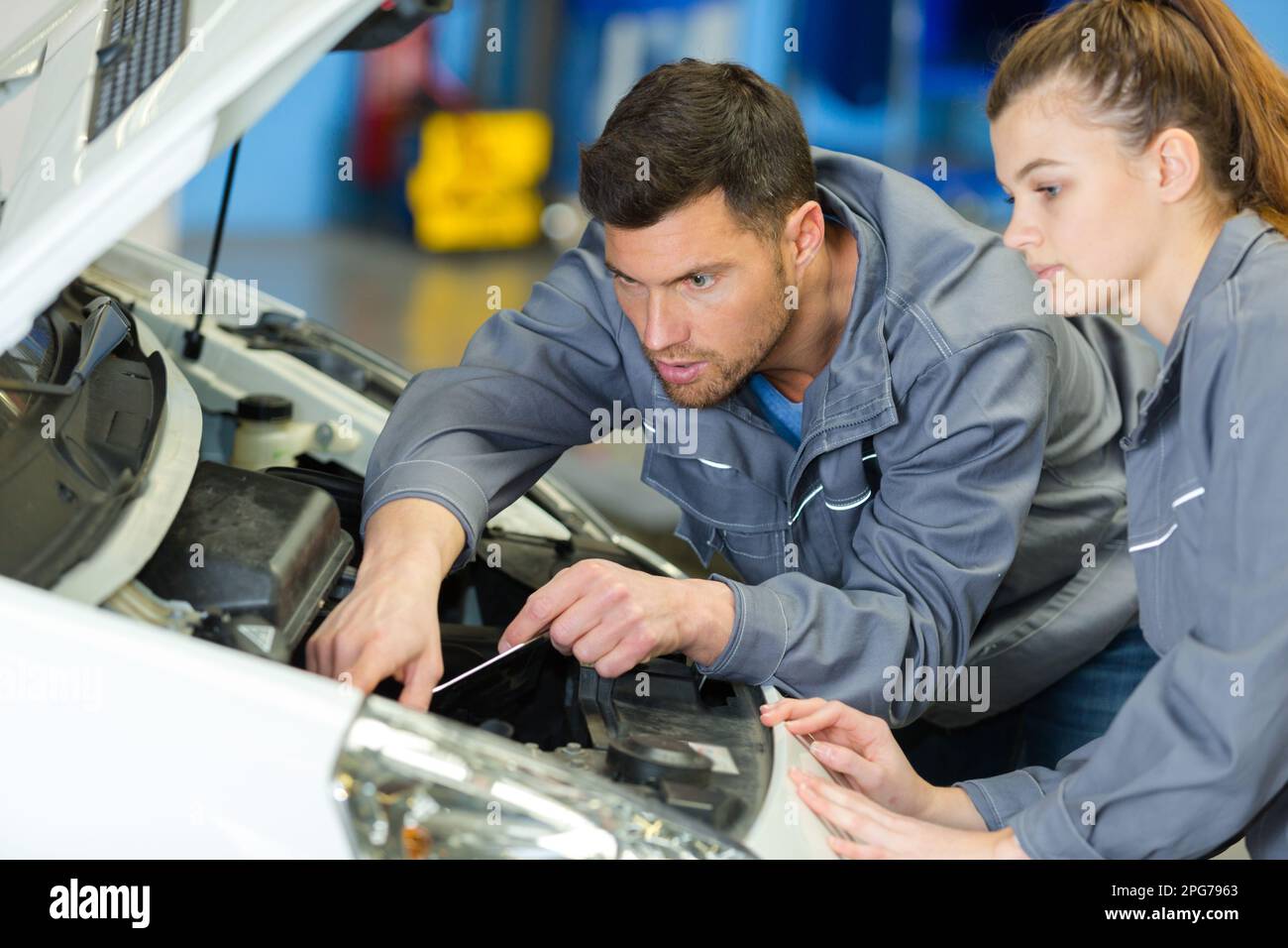 Man controlling car engine hi-res stock photography and images - Alamy
