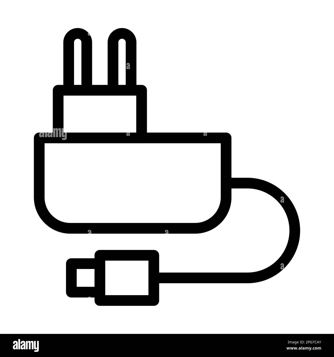 Charger Vector Thick Line Icon For Personal And Commercial Use Stock ...