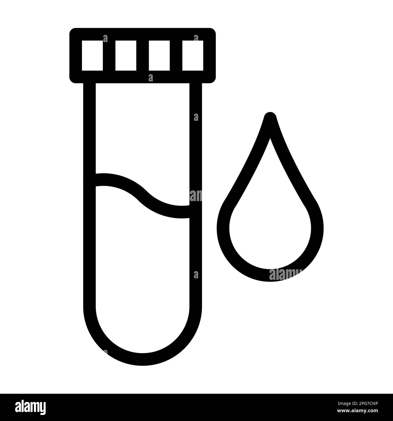 Blood Sample Vector Thick Line Icon For Personal And Commercial Use