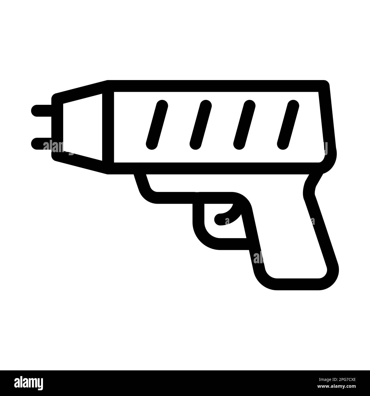 Taser Vector Thick Line Icon For Personal And Commercial Use Stock