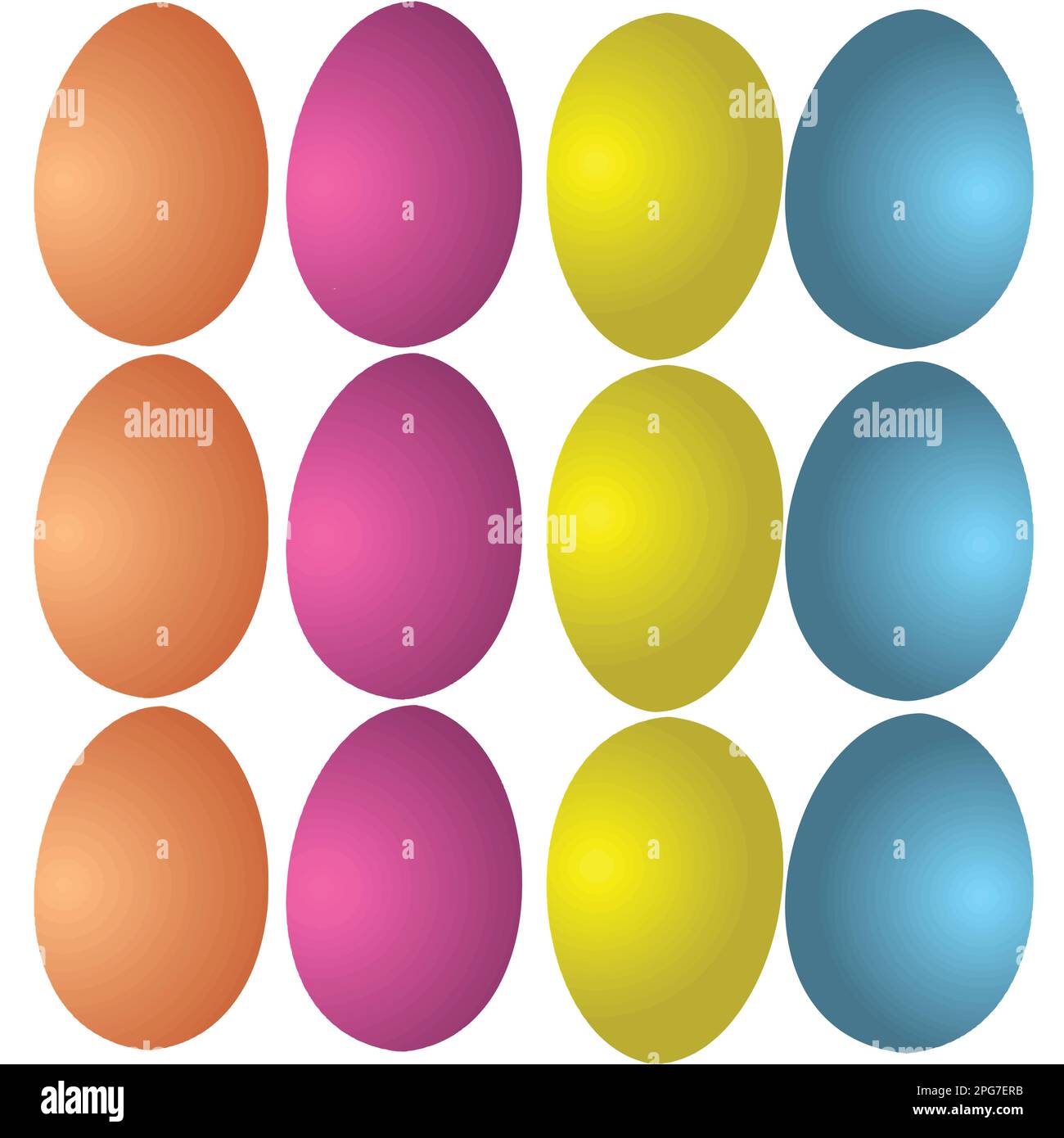 Set of easter eggs on a white background. Vector illustration Stock ...