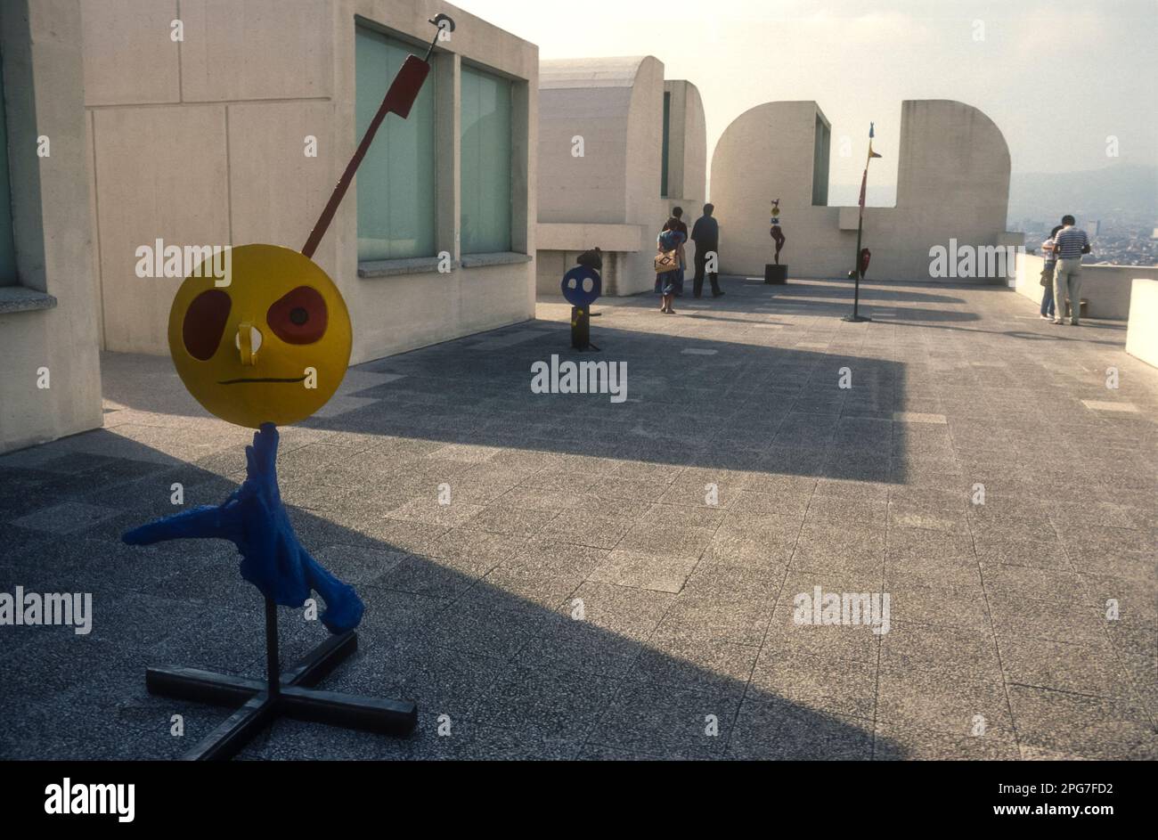 The Fundació Joan Miró on Montjuïc, Barcelona was designed by Josep Lluís Sert and opened in 1975. Stock Photo