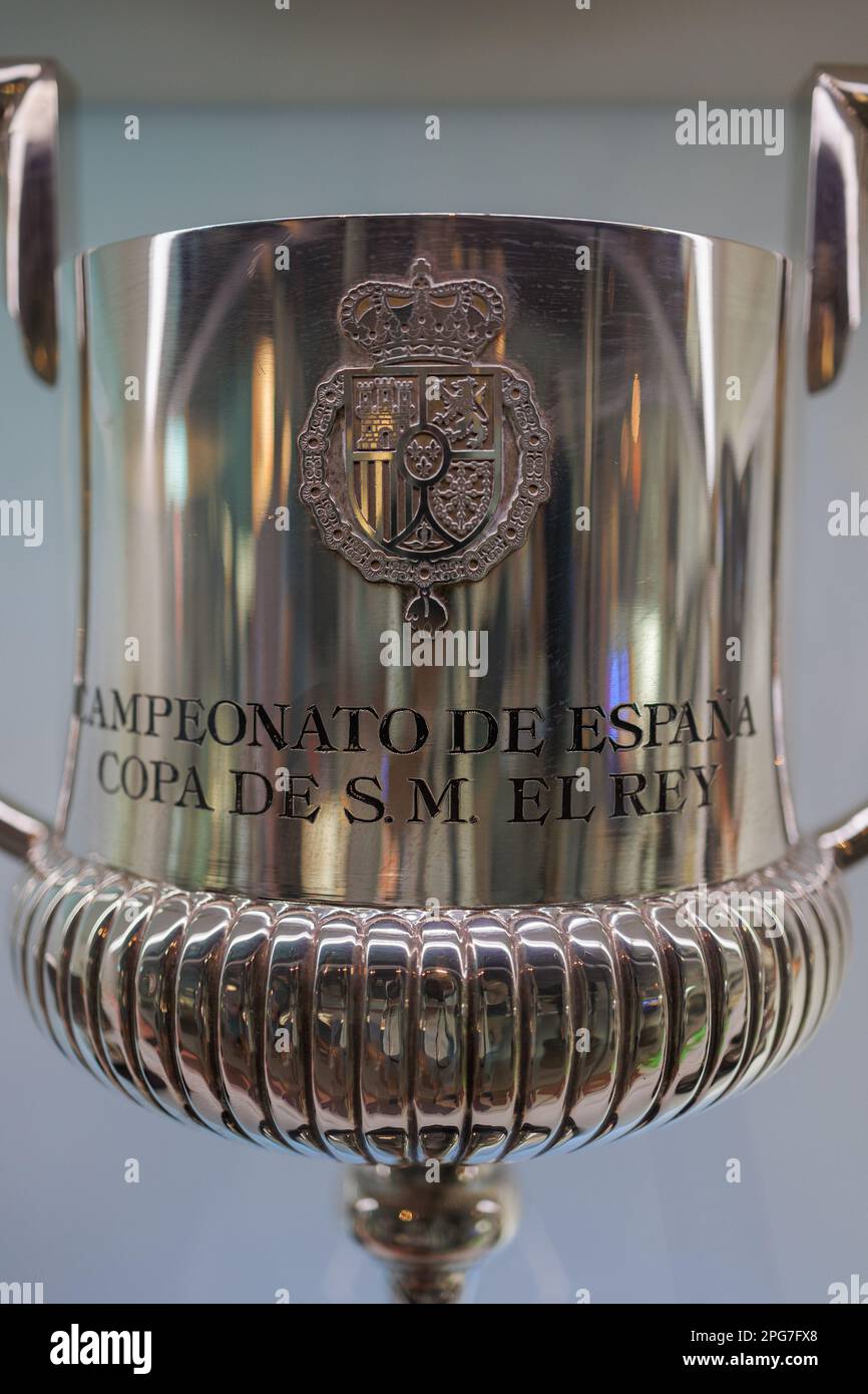 Cup Symbolizing Victory in a Competition for Barcelona Football Club