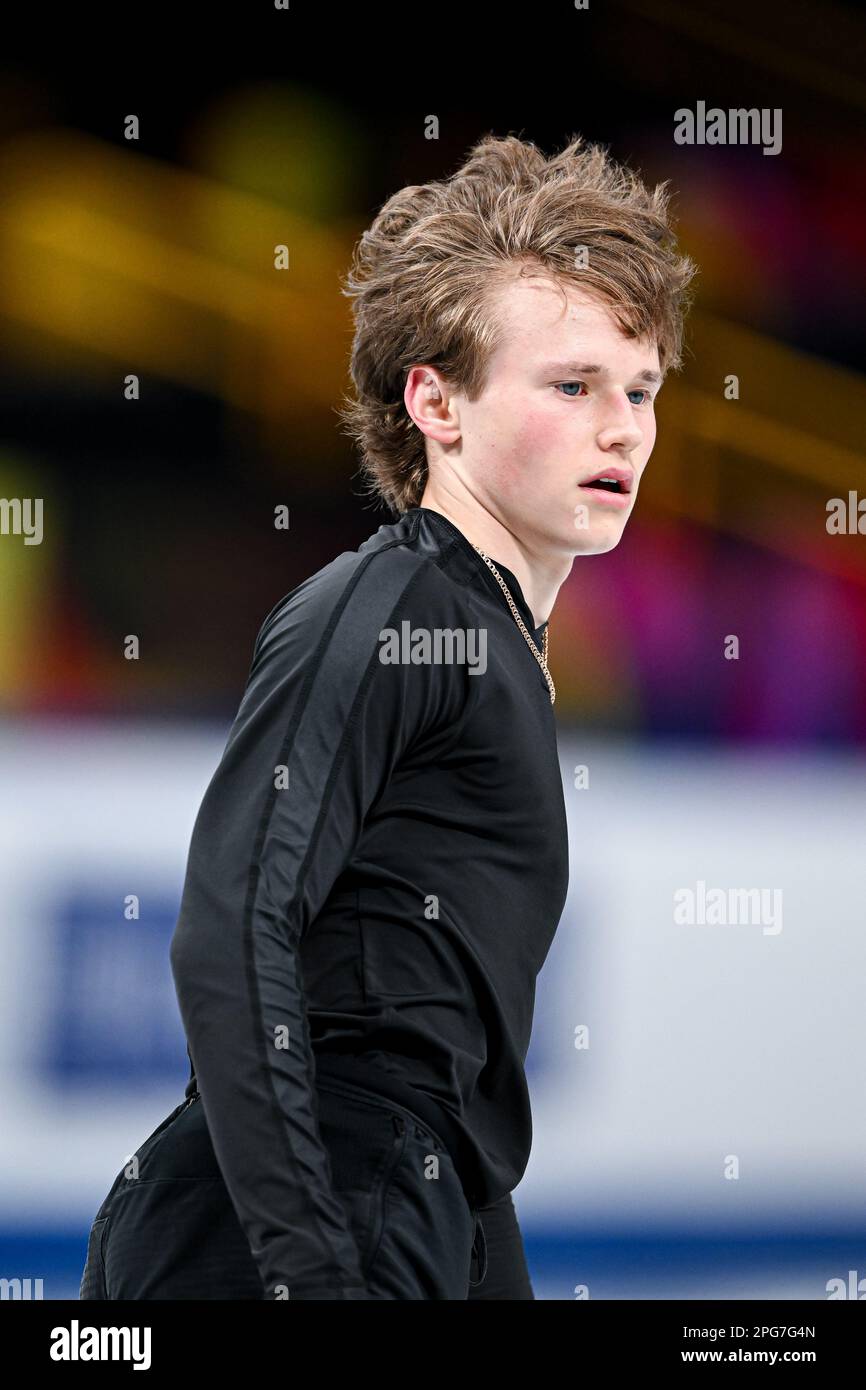 Ilia MALININ (USA), during Men Practice, at the ISU World Figure