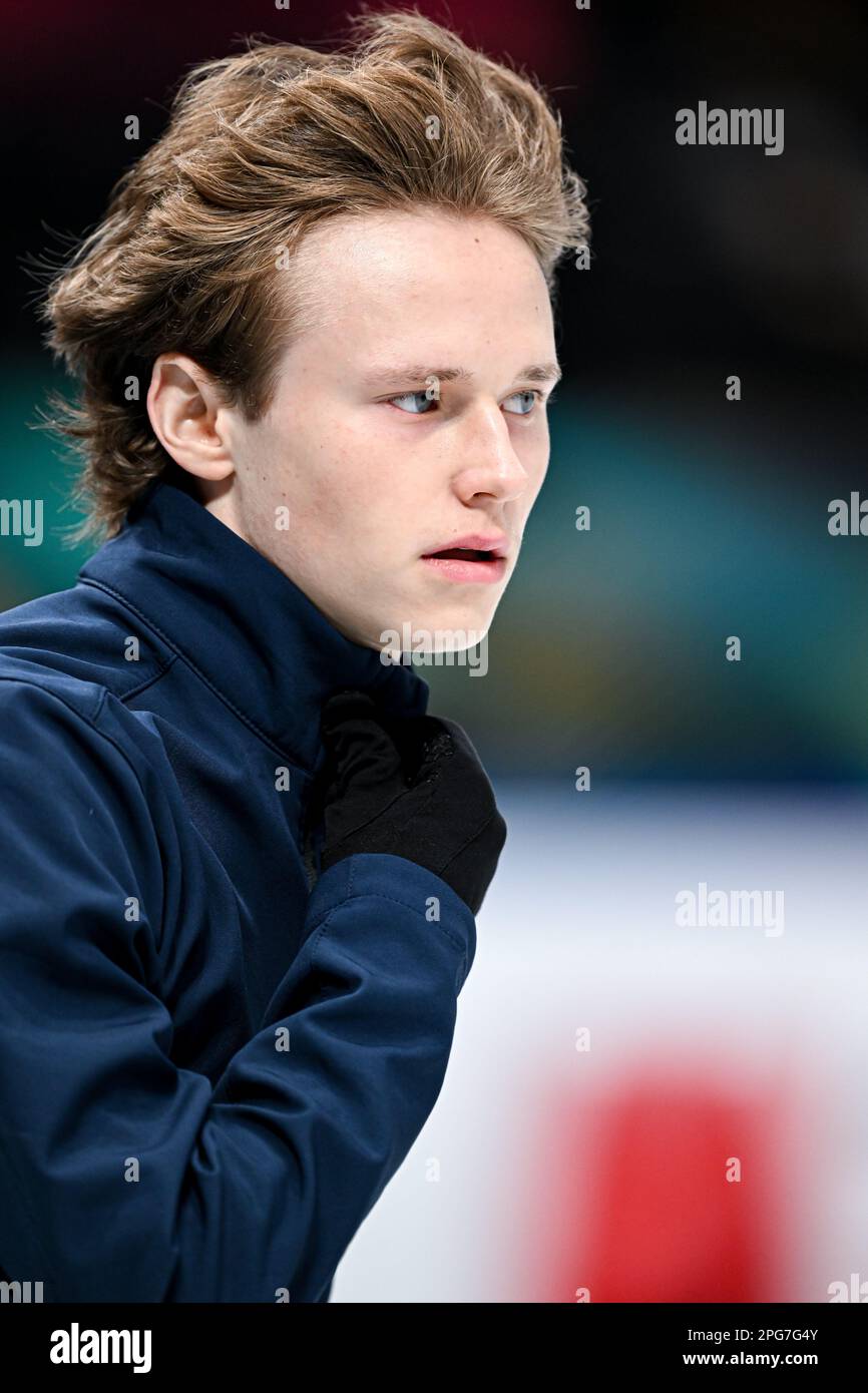 Ilia MALININ (USA), during Men Practice, at the ISU World Figure