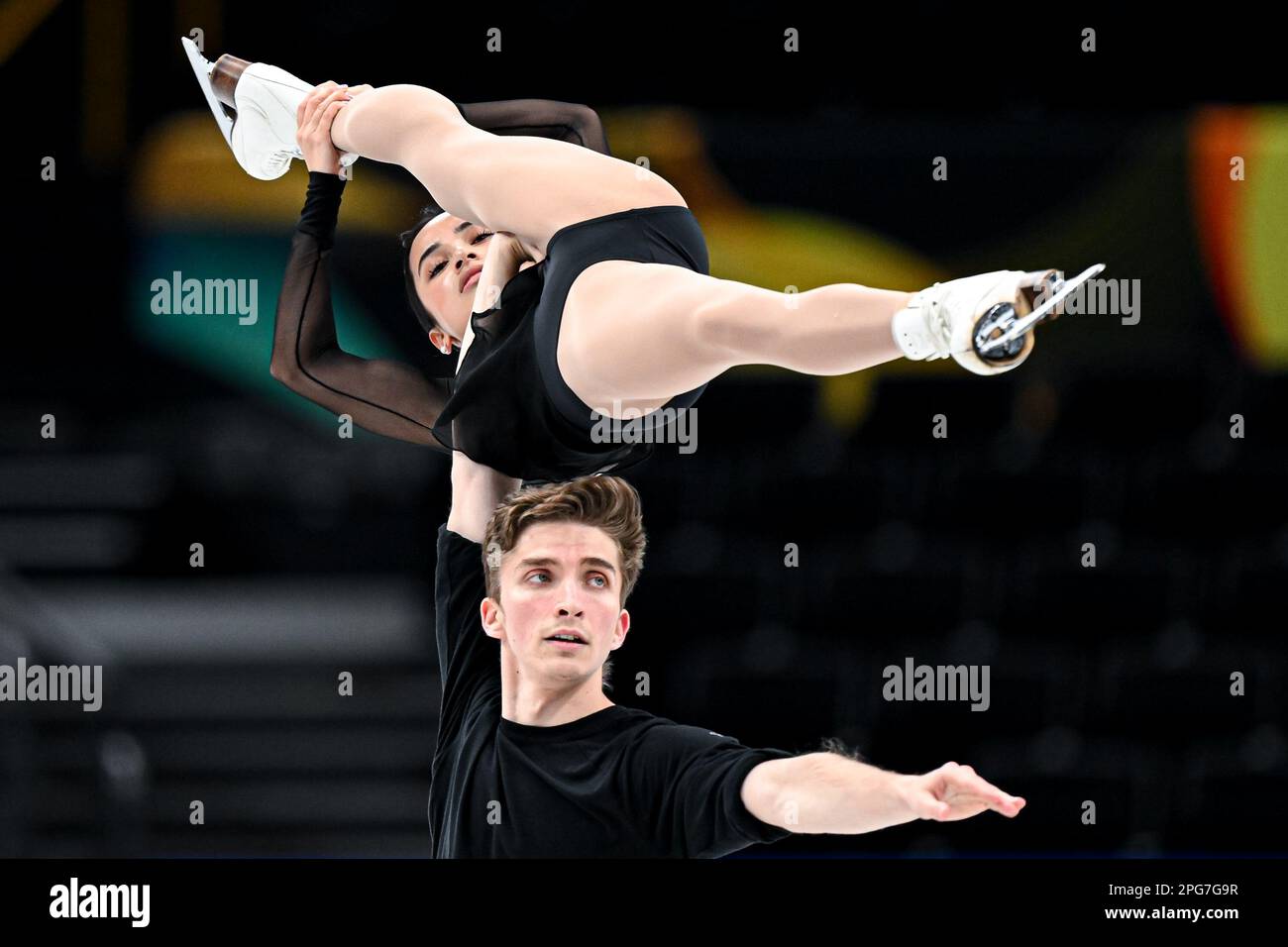 Isabella GAMEZ & Aleksandr KOROVIN (PHI), during Pairs Practice, at the