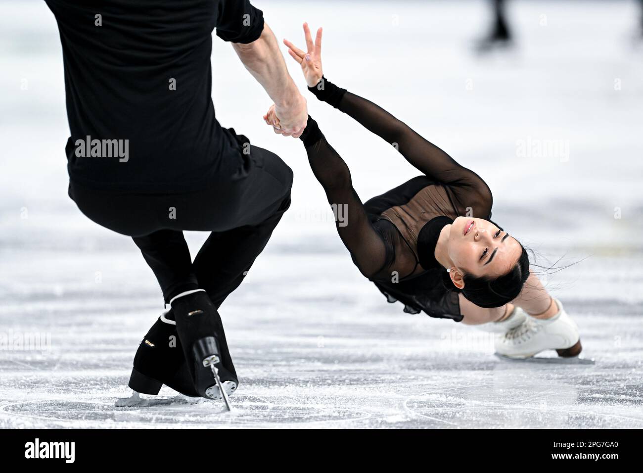 Isabella GAMEZ & Aleksandr KOROVIN (PHI), during Pairs Practice, at the