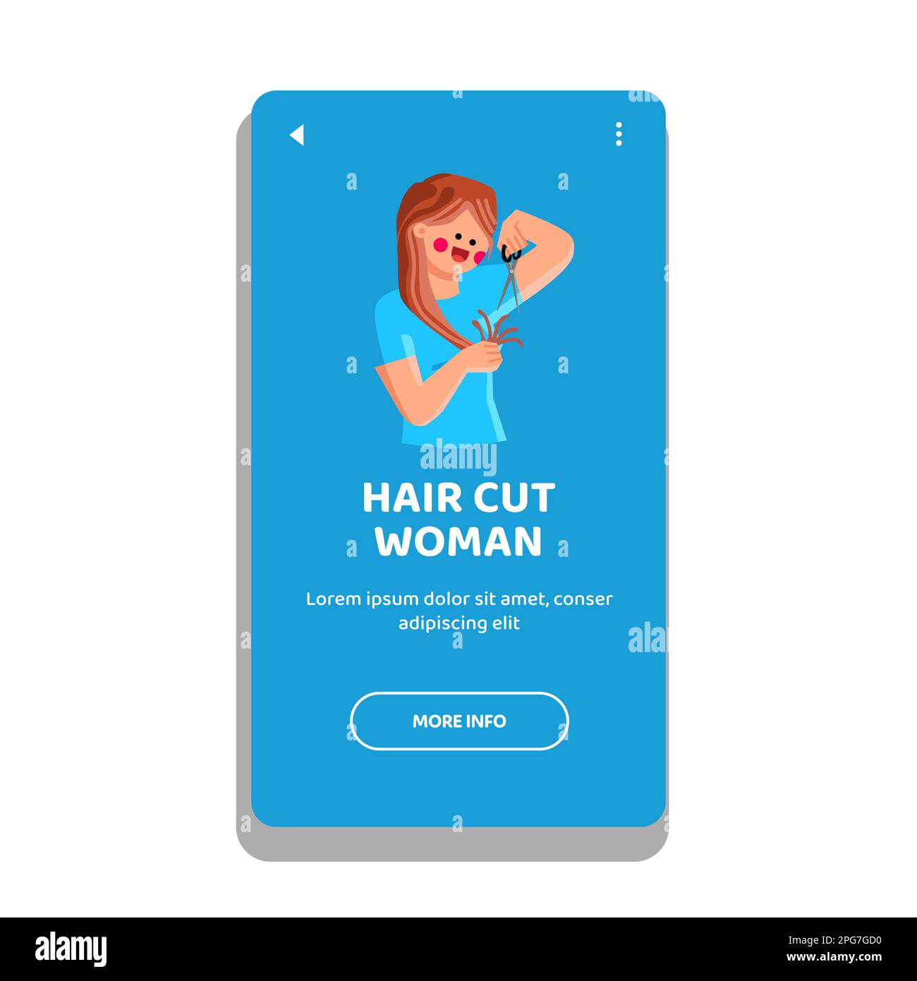 hair cut woman vector Stock Vector Image & Art Alamy