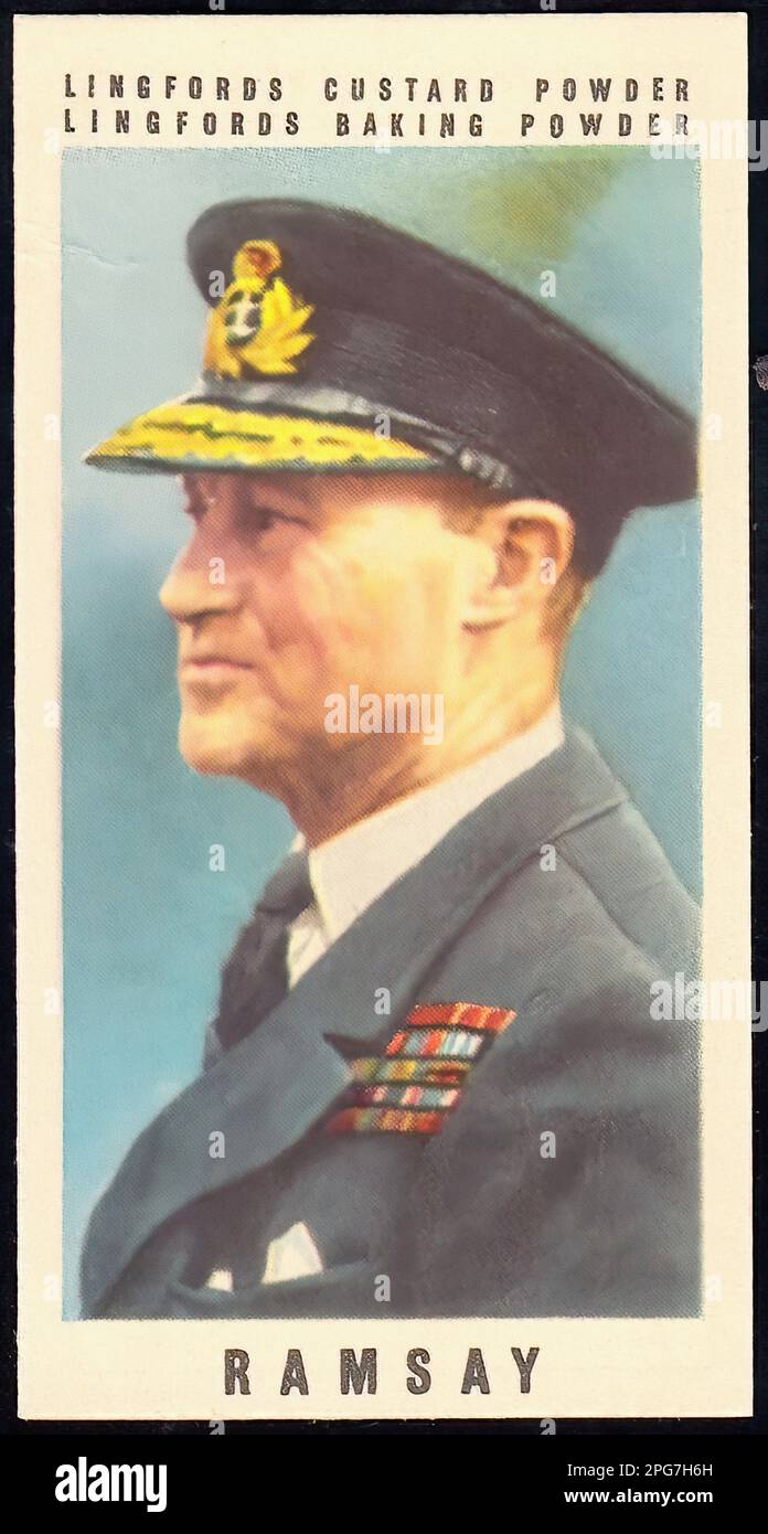 Portrait of Admiral Ramsay - Vintage British Trade Card Stock Photo - Alamy