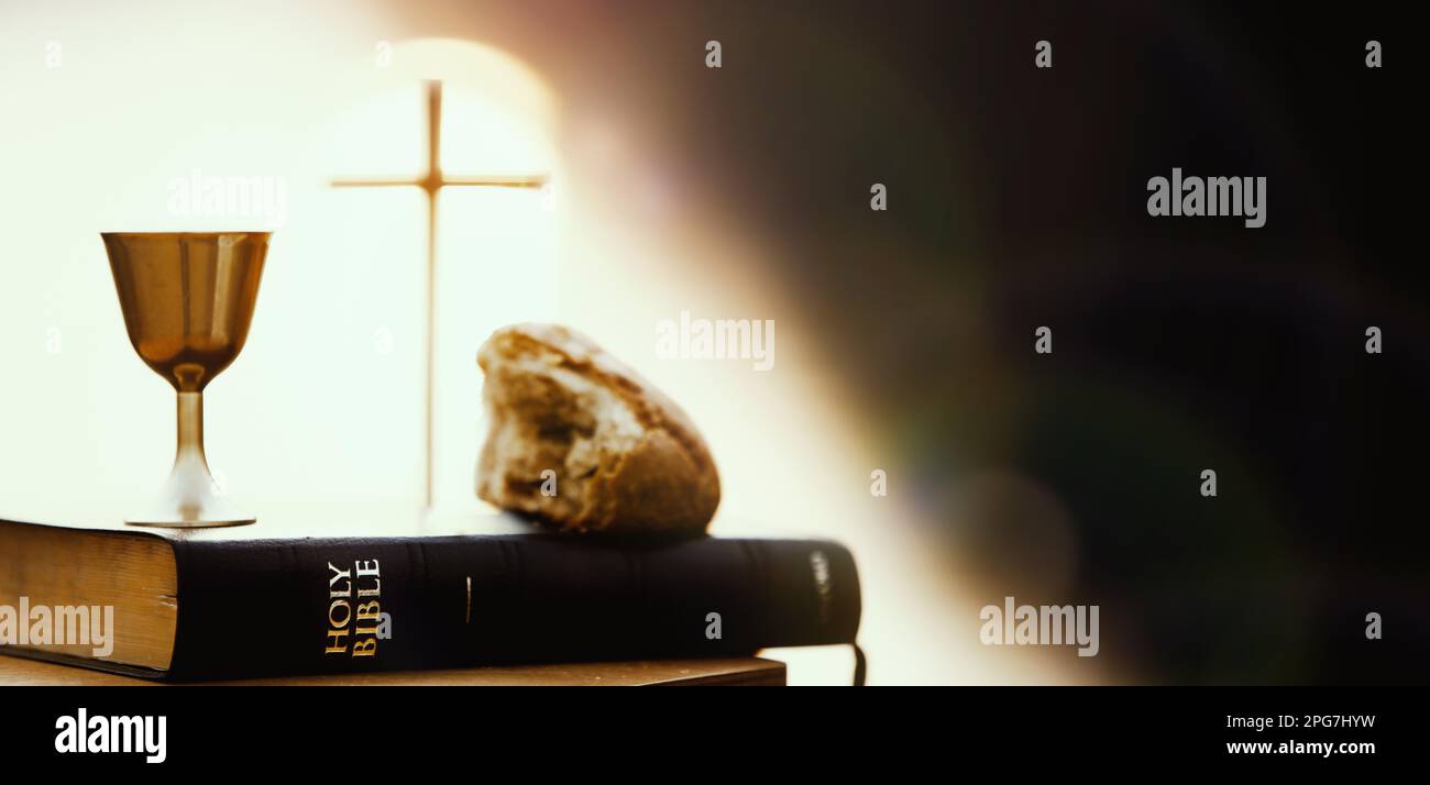 Holy Communion symbolizing the blood and flesh of Jesus Christ Last