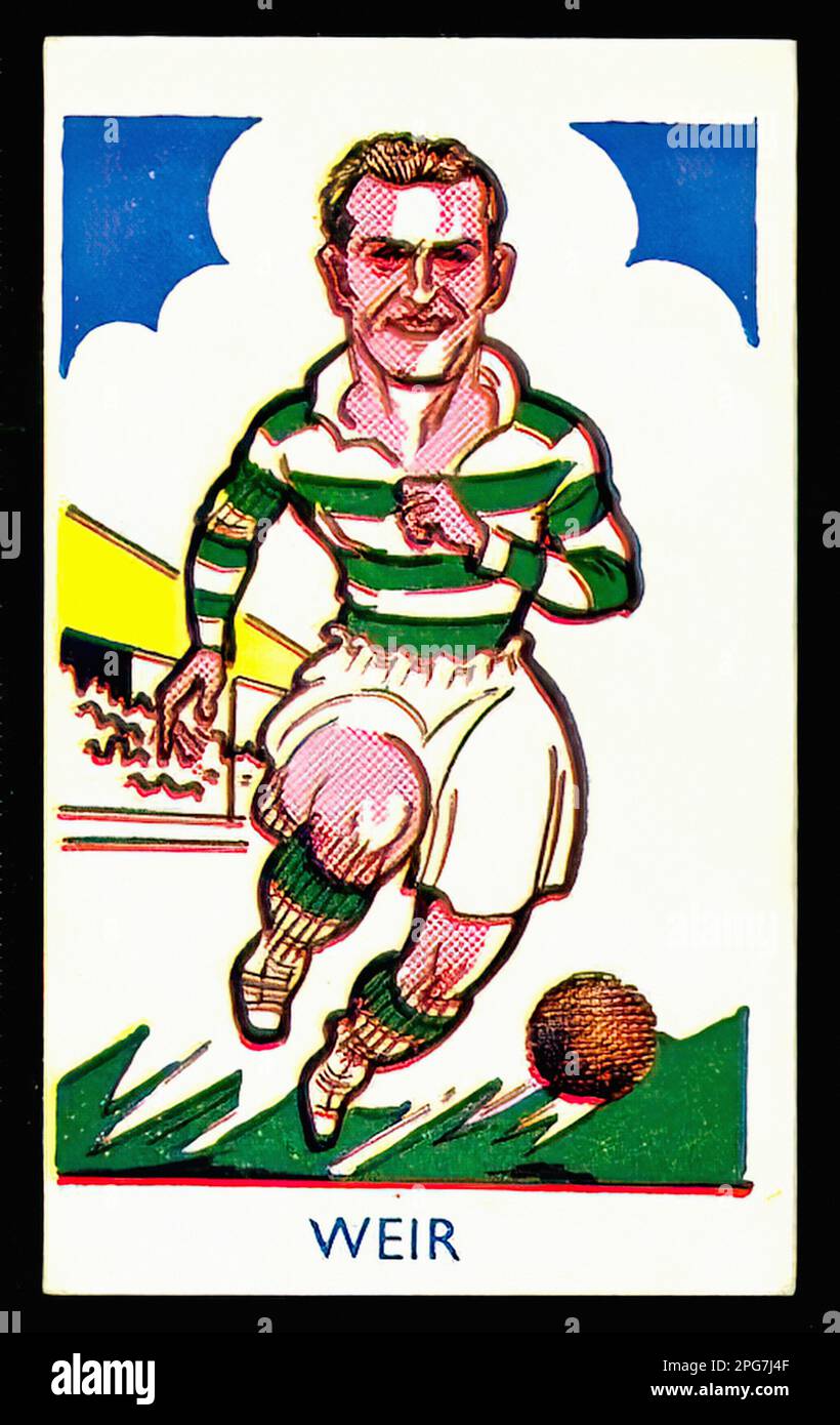 Portrait of Weir, Celtic FC - Vintage Football Tradecard Stock Photo