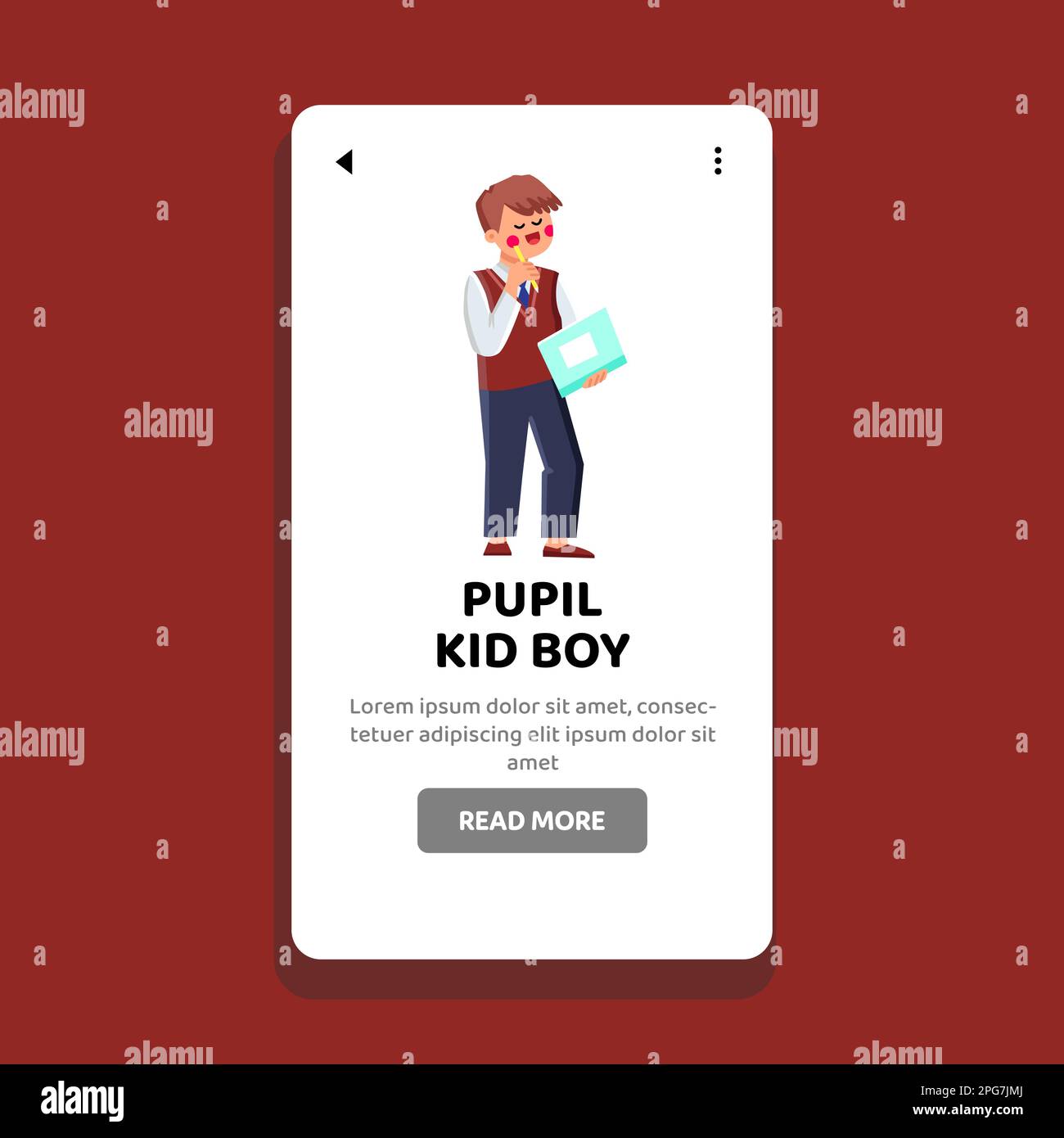 pupil kid boy vector Stock Vector Image & Art - Alamy
