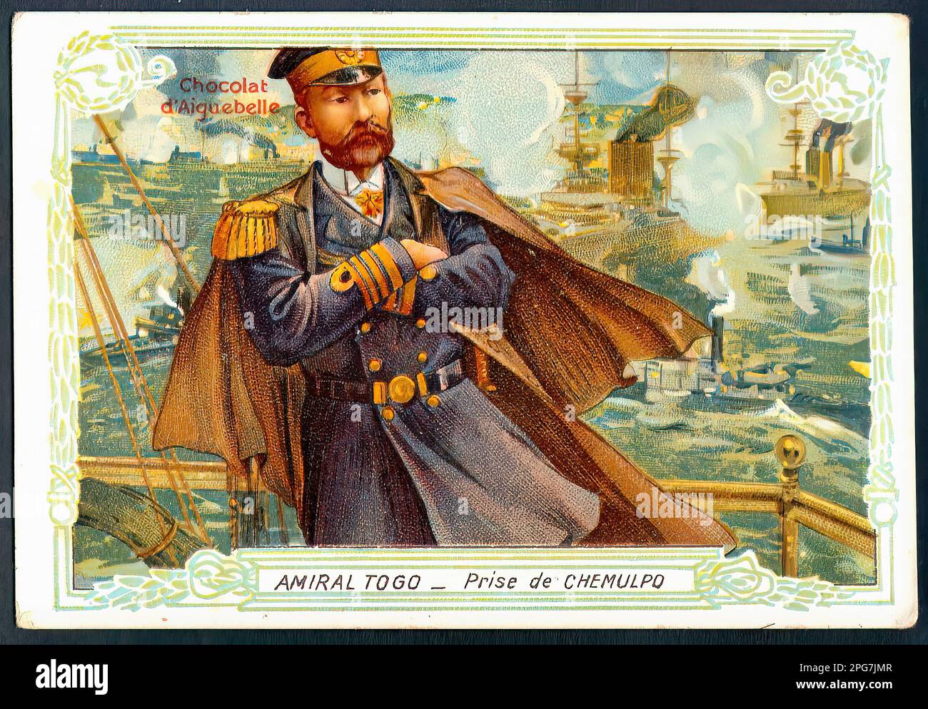 Russo-Japanese War - Admiral Togo - Vintage Tradecard Stock Photo