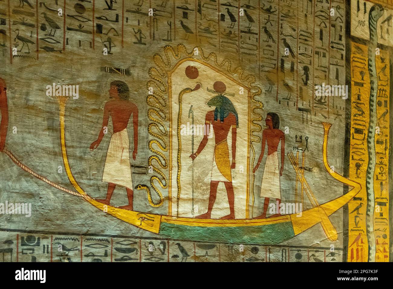 Inside Tomb of Ramesses I, Valley of the Kings, near Luxor, Egypt Stock Photo