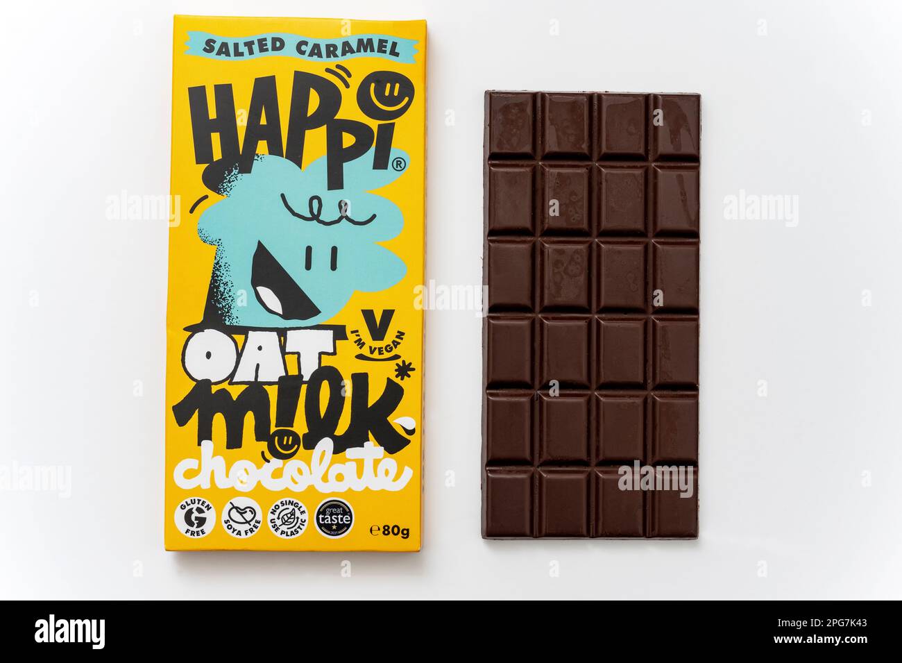 Happi oat milk chocolate Stock Photo